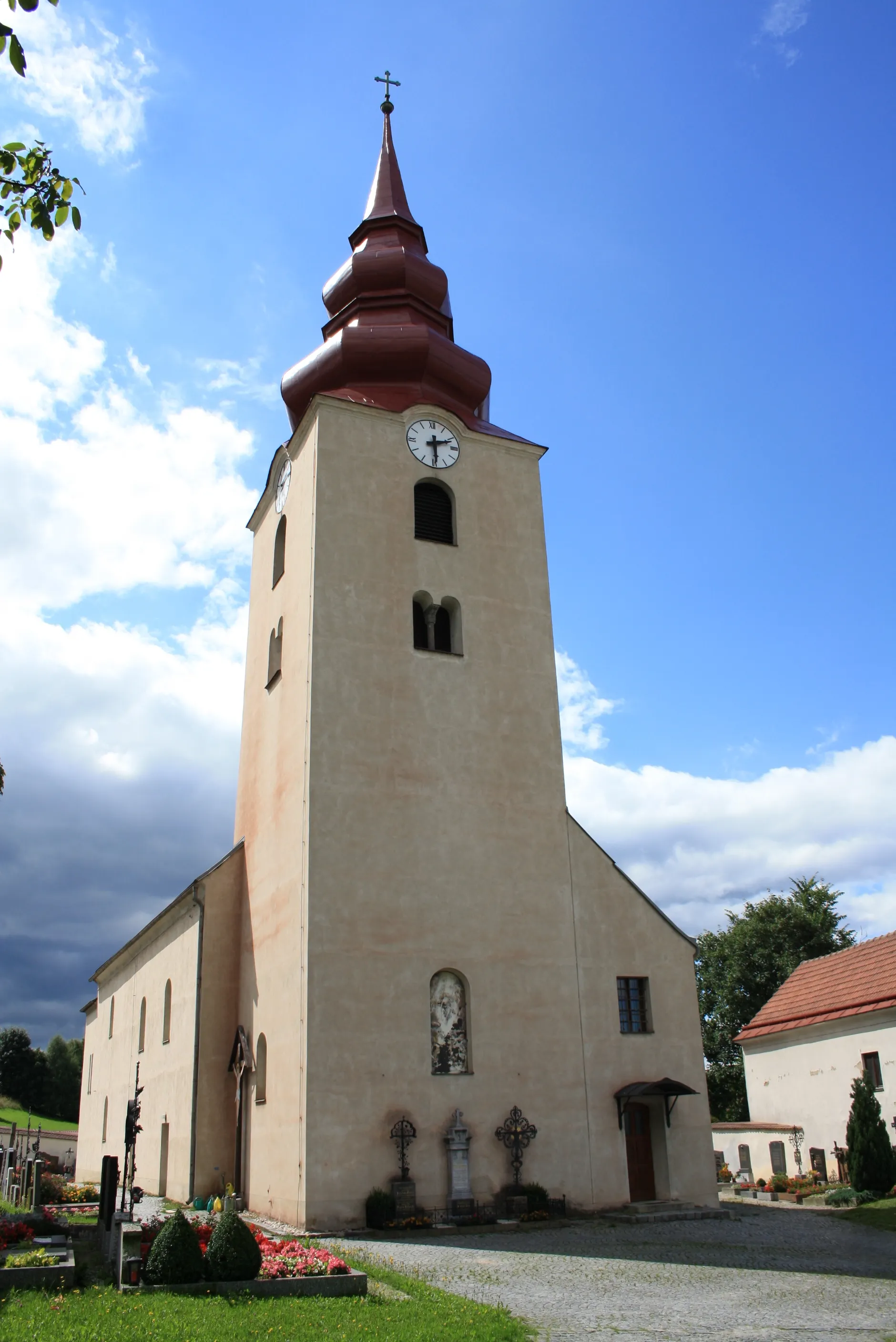 Photo showing: Außenansicht der Pfarrkirche Großglobnitz, Zwettl, Lower Austria