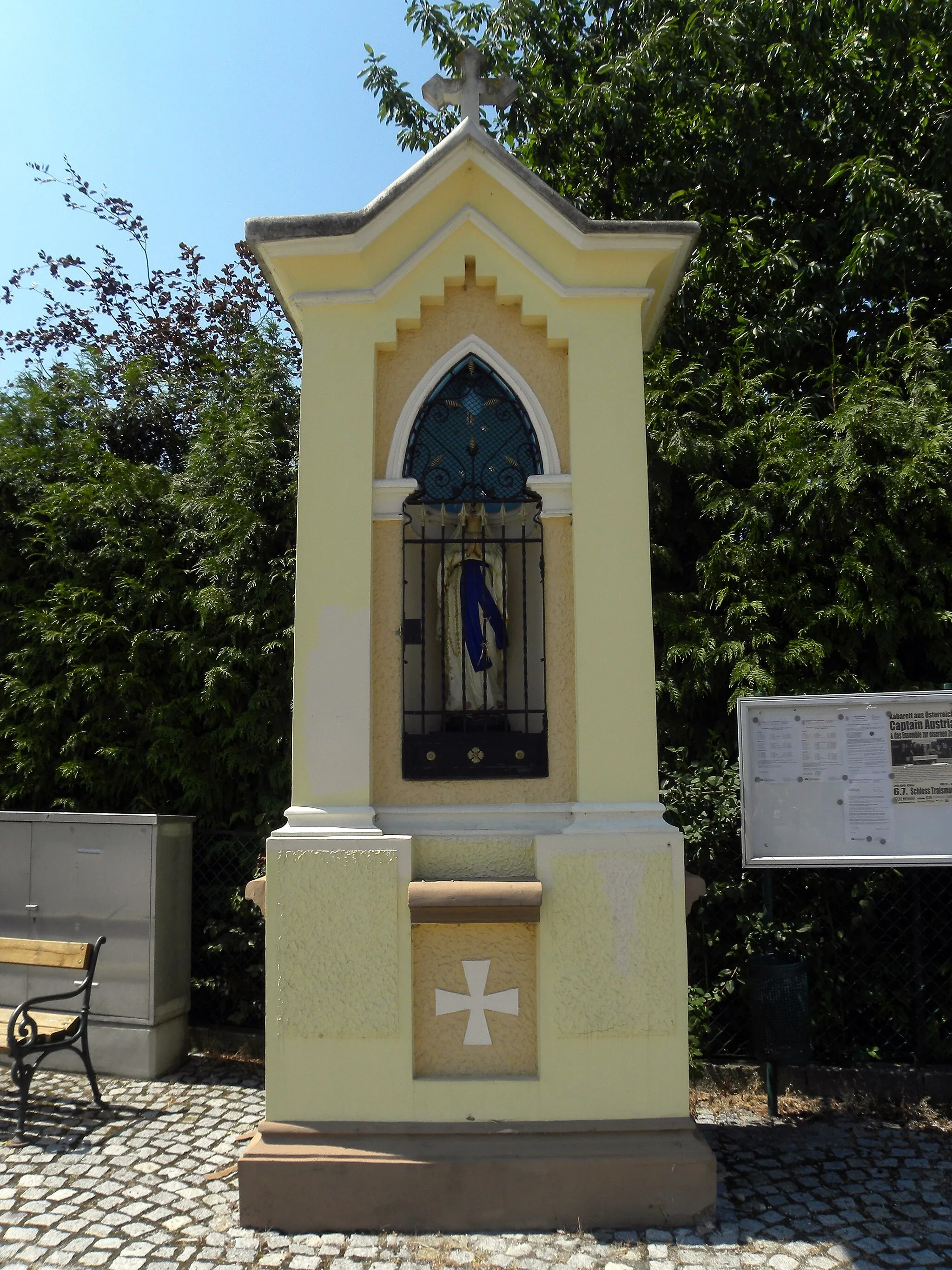 Photo showing: Bildstock Marienkreuz in Gemeinlebarn