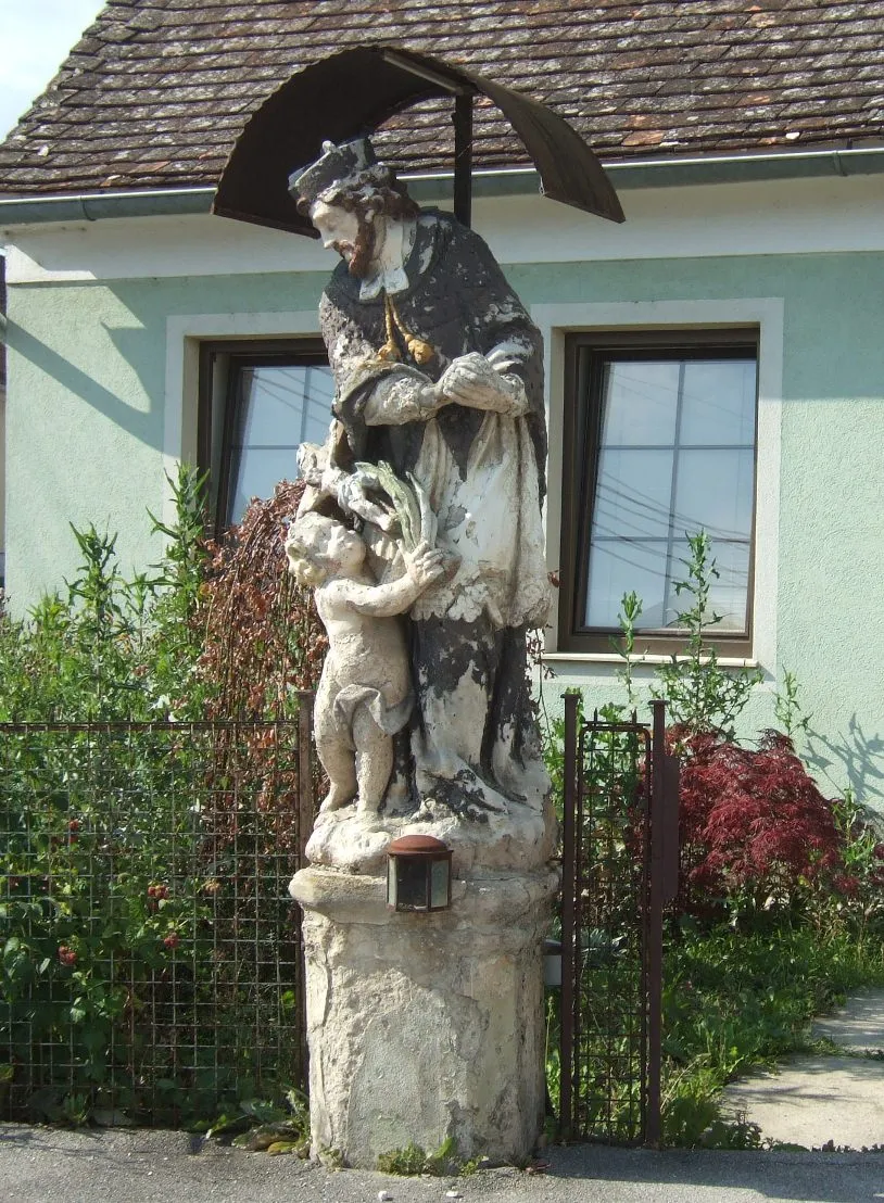 Photo showing: Statue des Hl. Nepomuk in Höbersbrunn (Gemeinde Gaweinstal, Niederösterreich)