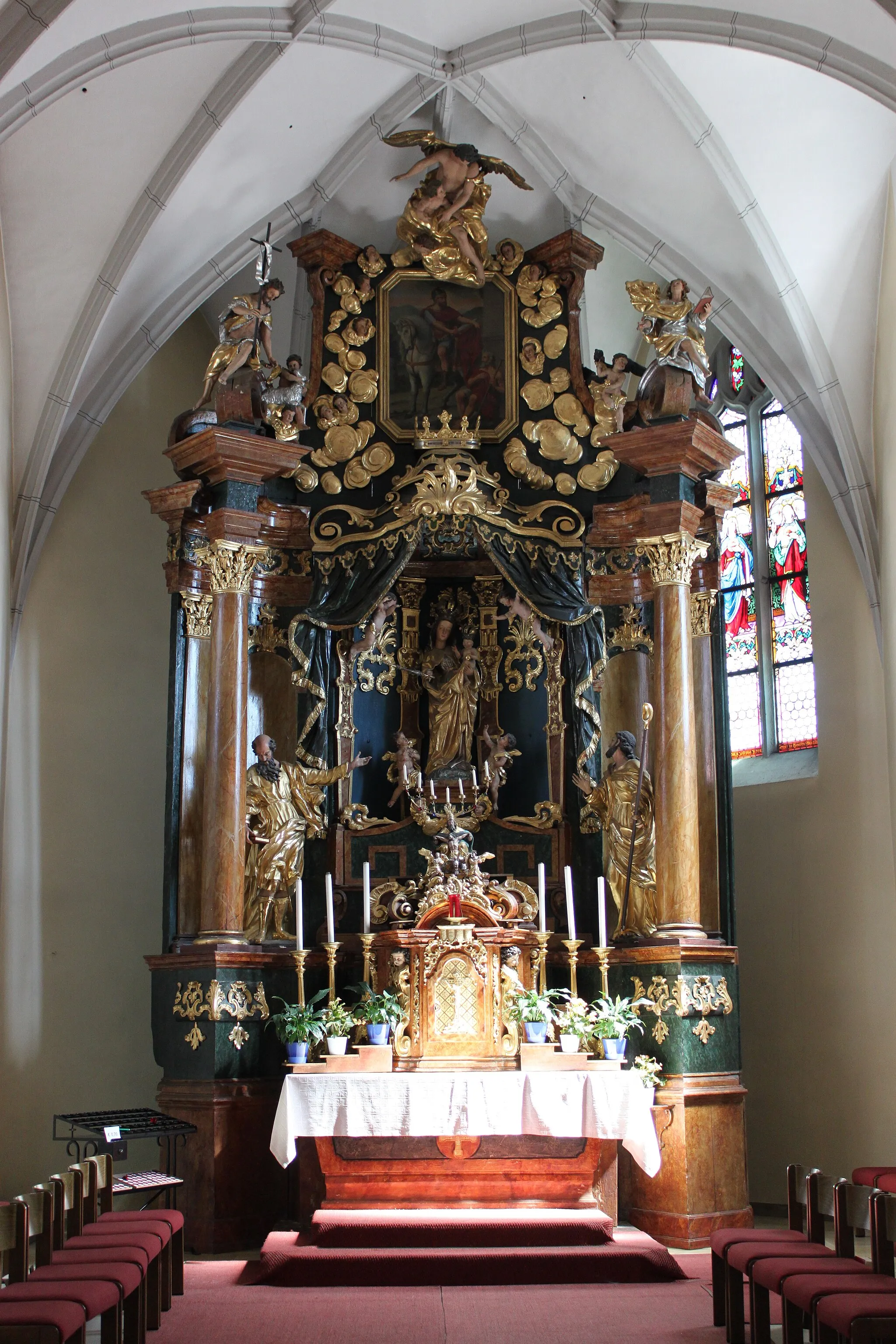 Photo showing: Hochaltar der Pfarrkirche Grafenschlag