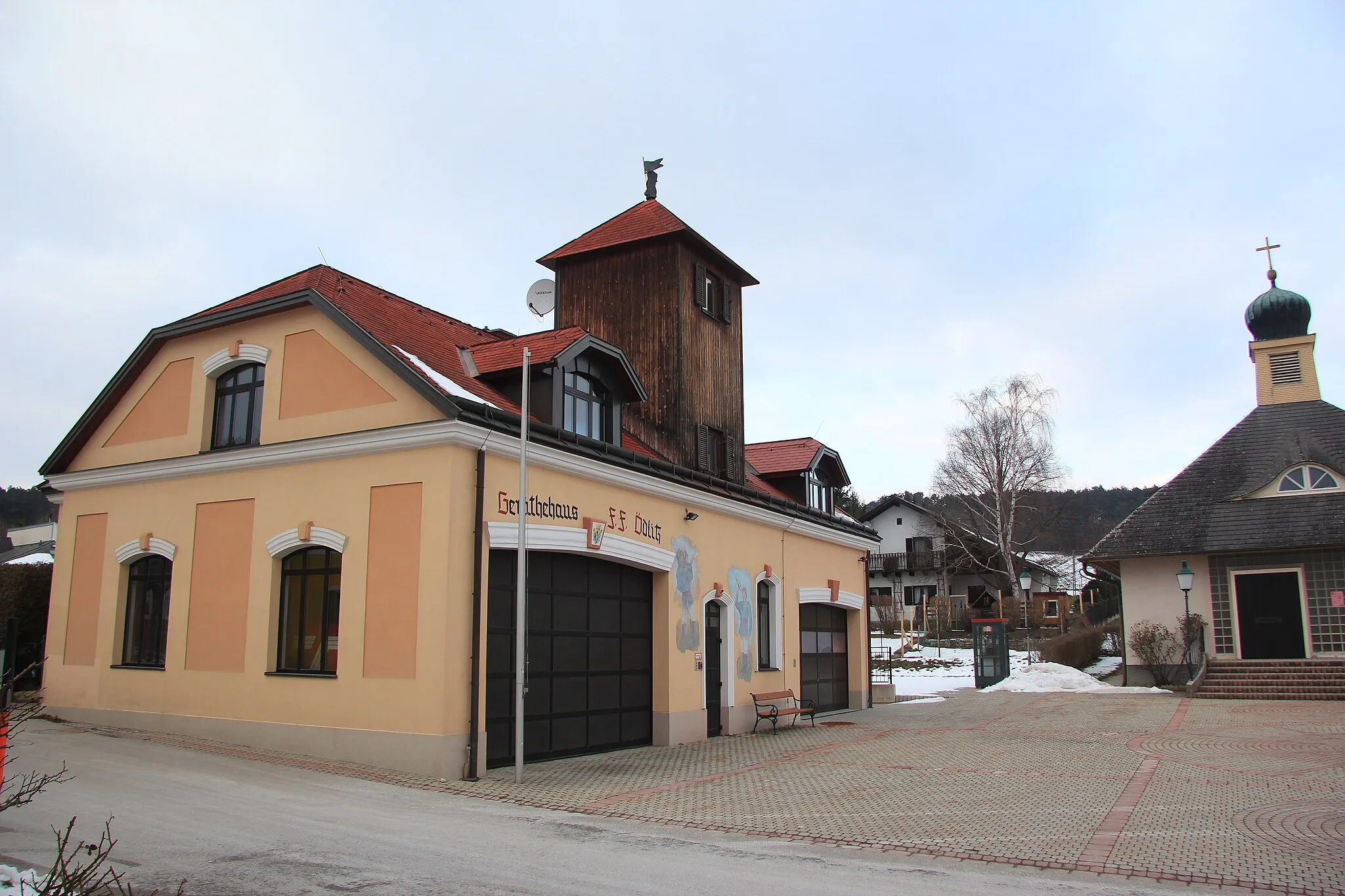 Photo showing: Feuerwehrhaus in Ödlitz, Stadtgemeinde Berndorf, Niederösterreich