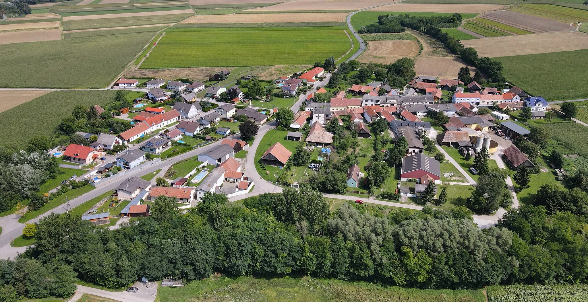 Photo showing: Aerial view of Gigging, Lower Austria.