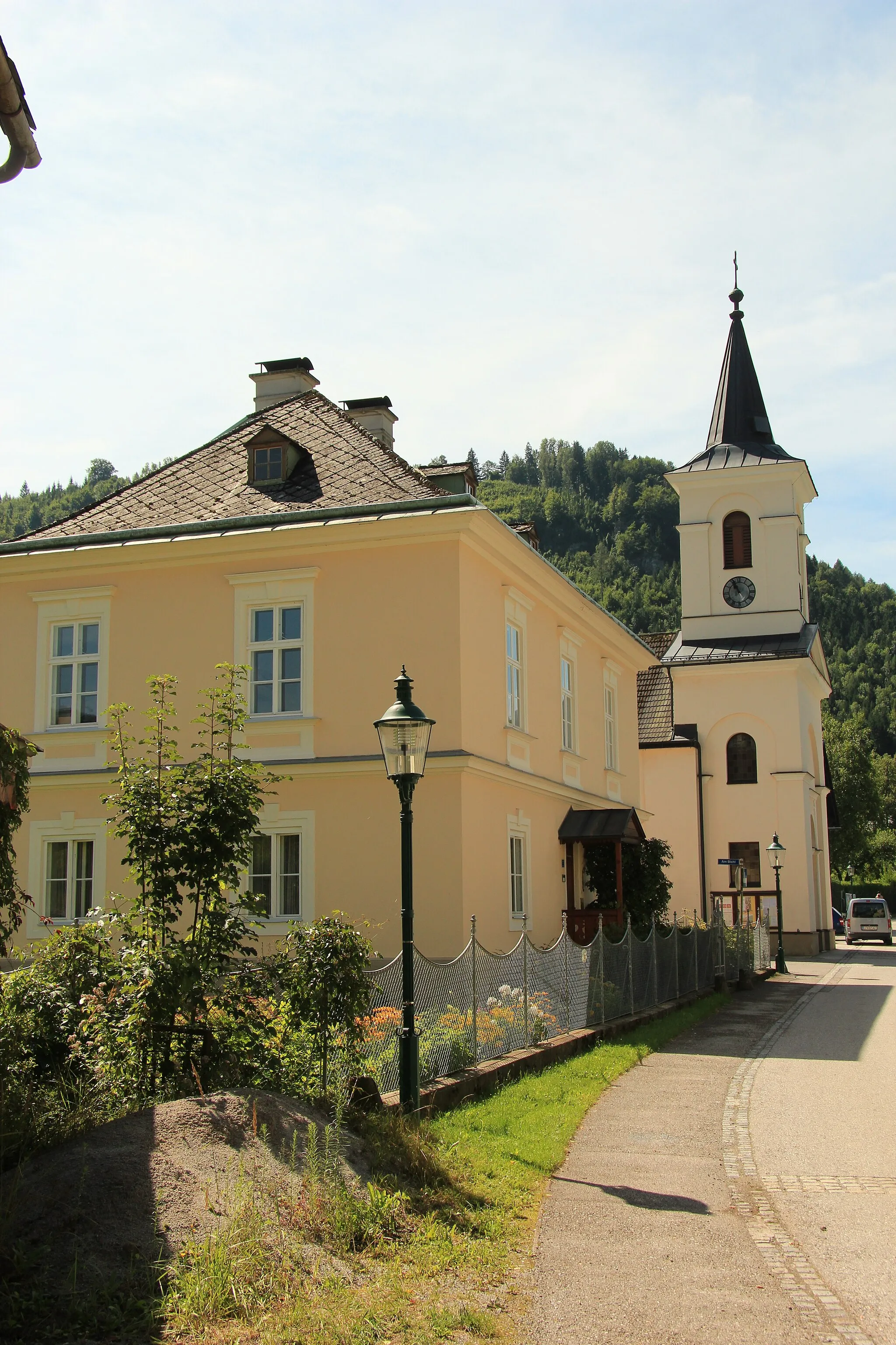Photo showing: Pfarrhof und Kirche in Lehenrotte, Türnitz