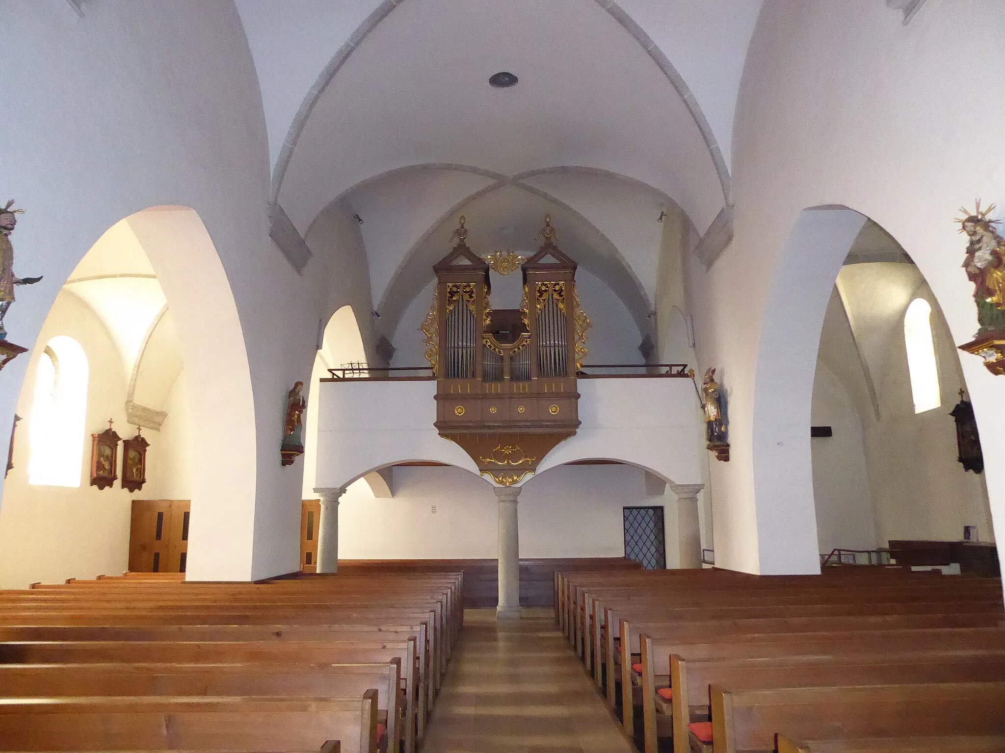 Photo showing: Pfarrkirche hl. Apostel Thomas, Markt 2, St. Thomas am Blasenstein, Oberösterreich - Orgelempore