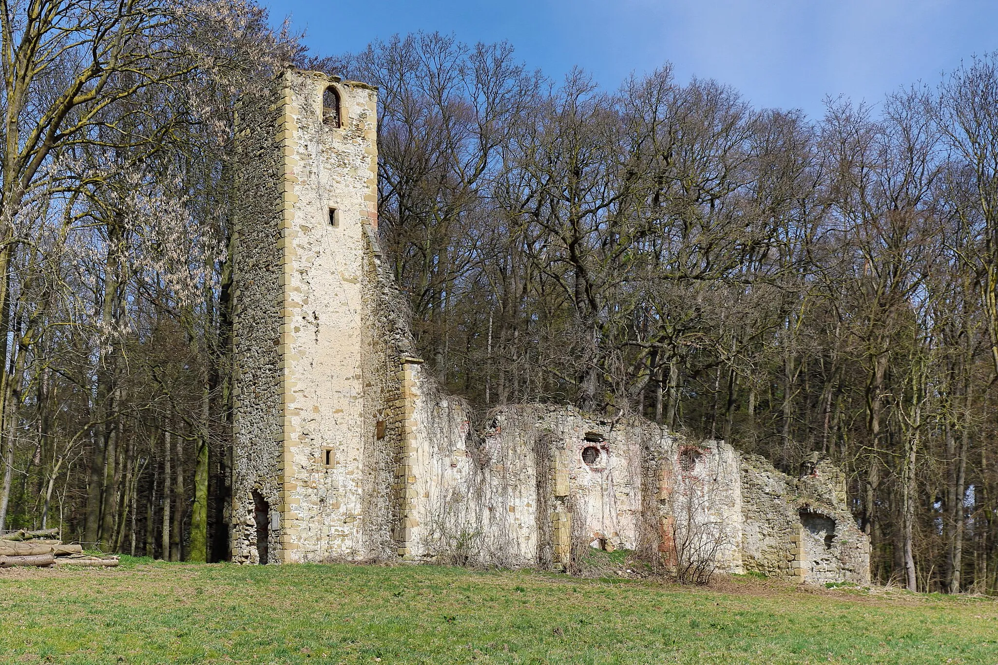 Photo showing: Church ruins of St. Cecilia in Pyhra, Lower Austria.