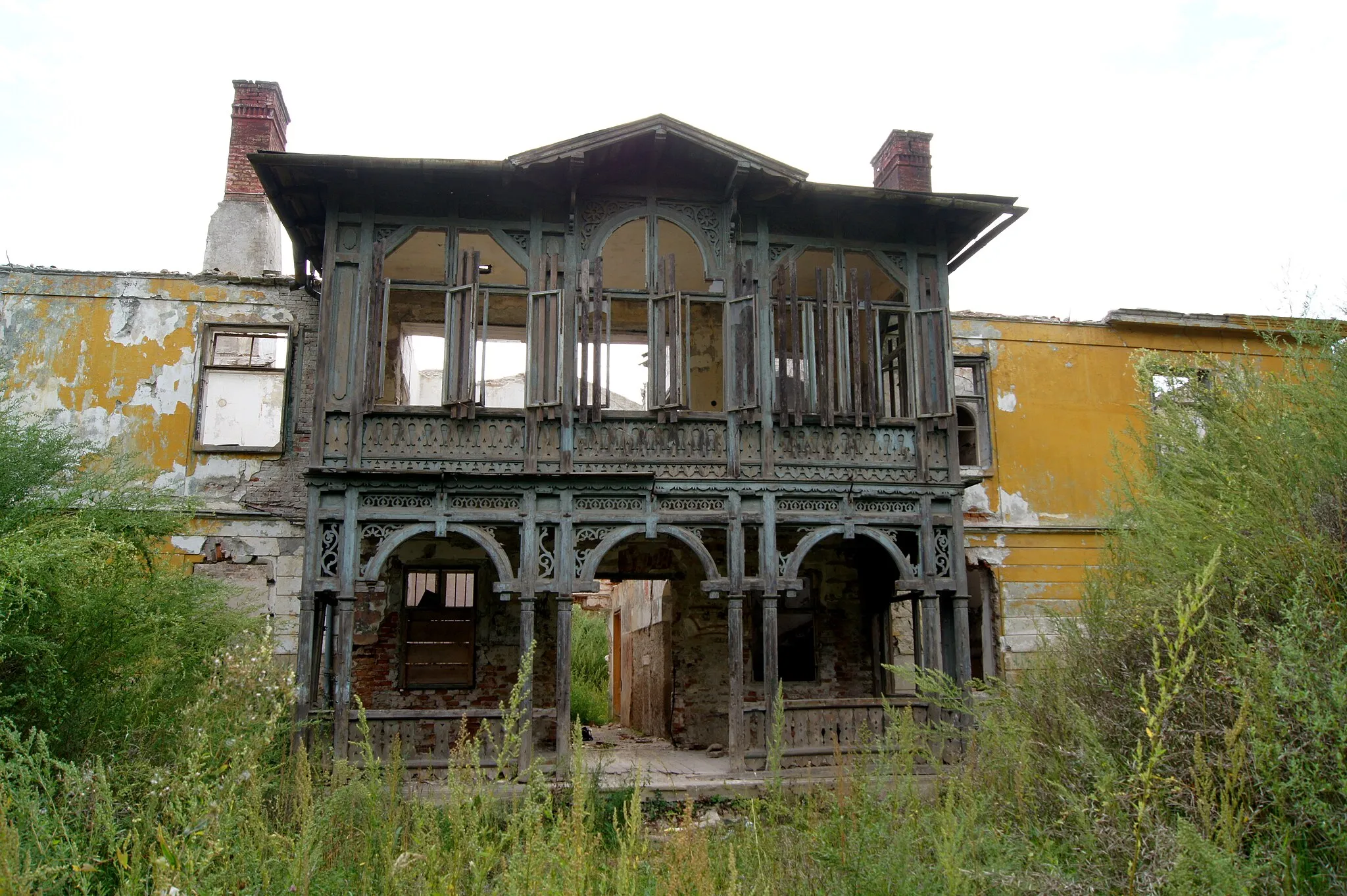 Photo showing: Die Veranda des Herrenhauses der Austinfabrik