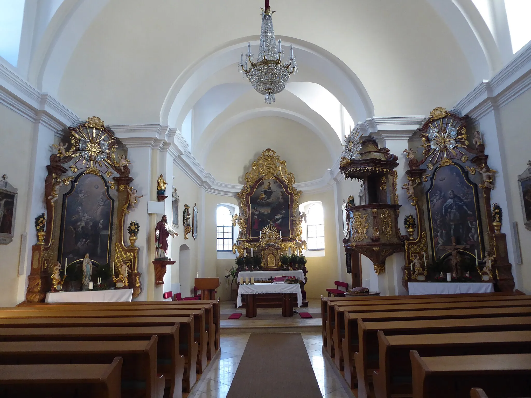 Photo showing: Pfarrkirche hl. Gotthard, Raxendorf, Niederösterreich