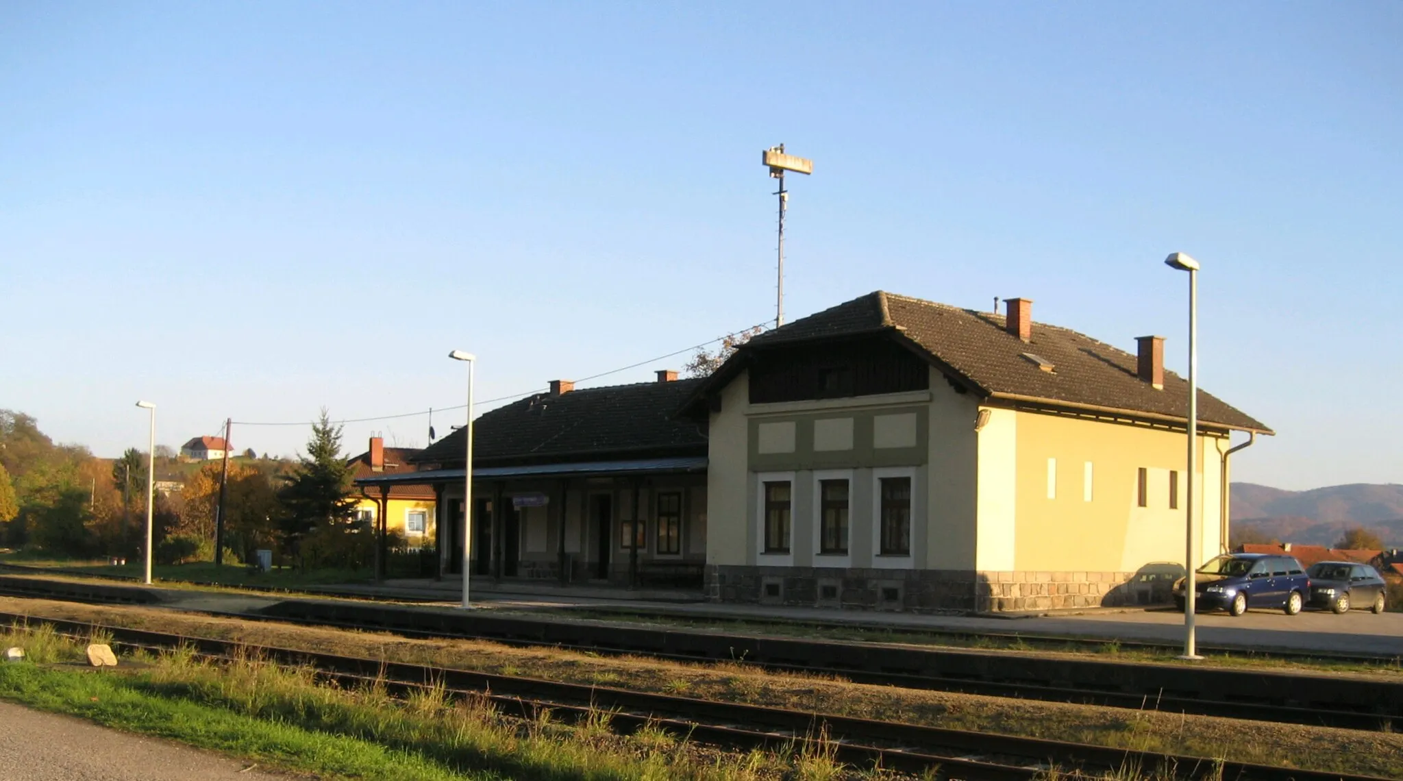 Photo showing: Klein Pöchlarn train station in Lower Austria