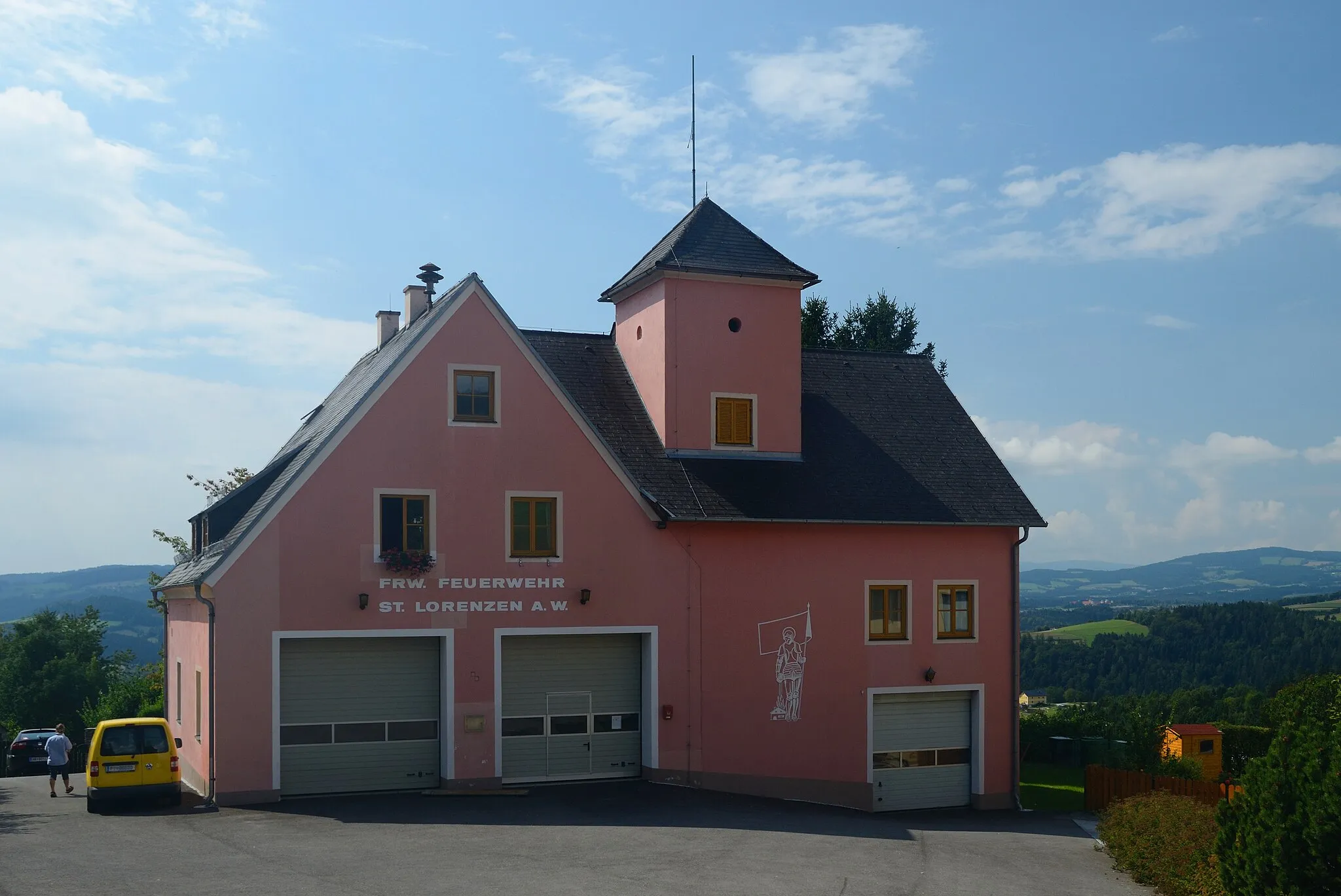 Photo showing: Old fire station in Sankt Lorenzen am Wechsel, Styria.