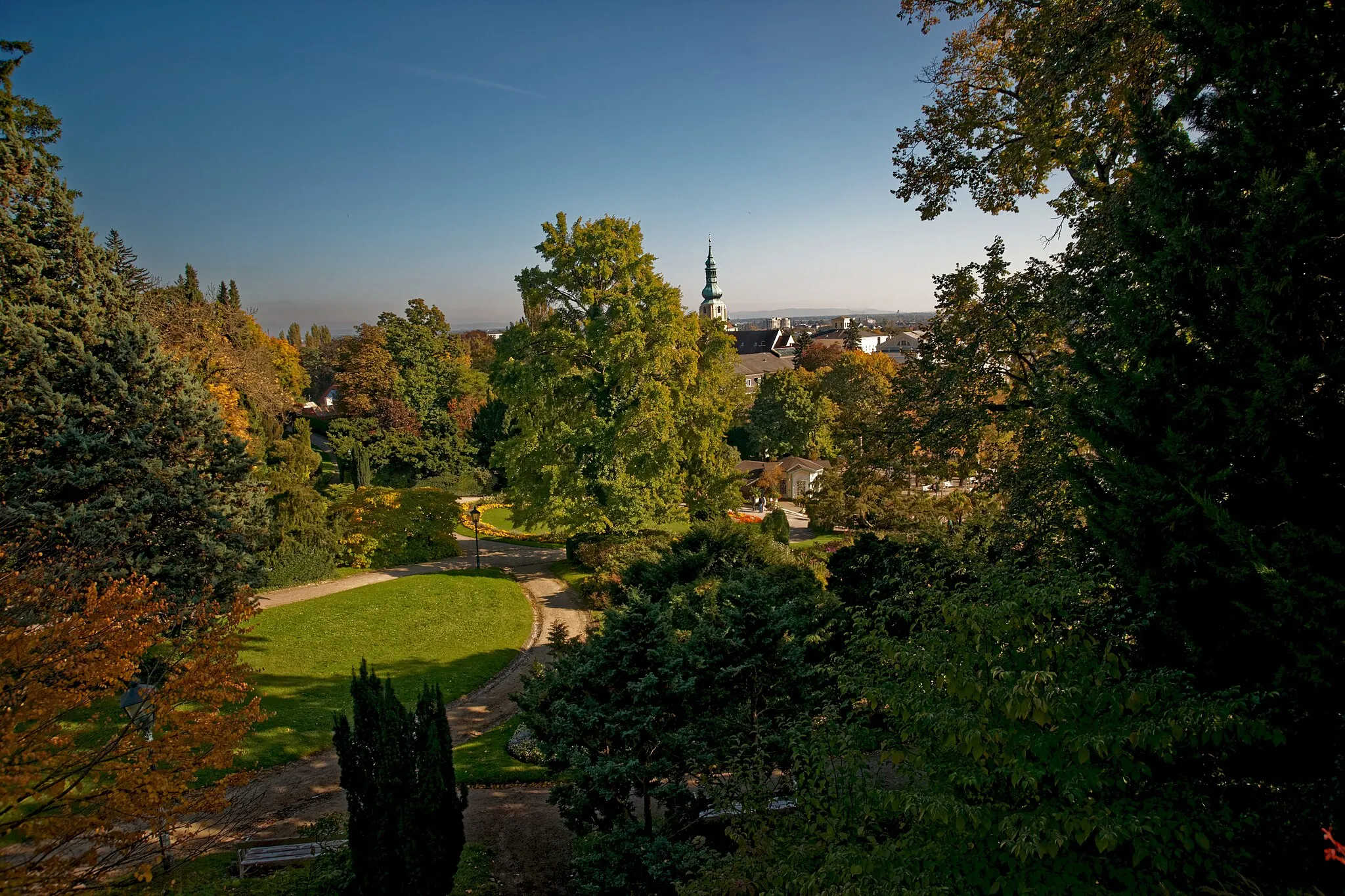 Photo showing: Baden bei Wien - Kurpark / Stadtpark - View SE