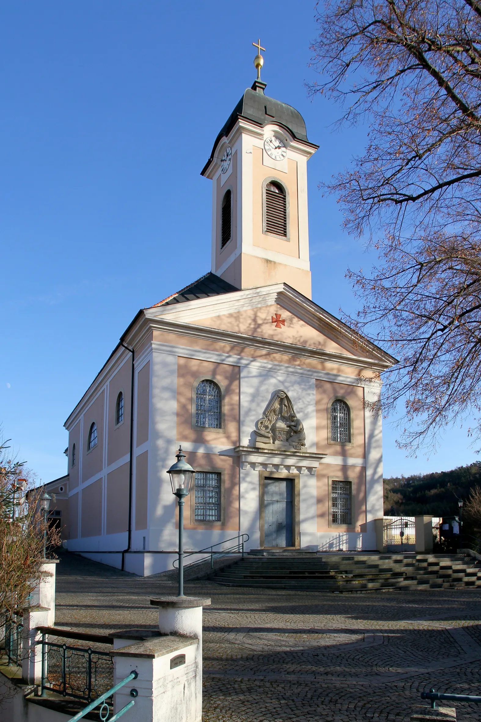 Photo showing: Katholische Pfarrkirche hl. Jakobus d. Ä. in Reidling, ein Ortsteil der niederösterreichischen Gemeinde Sitzenberg-Reidling.