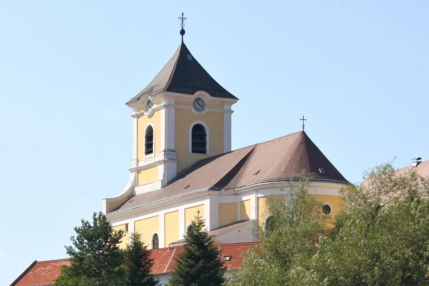 Photo showing: Kath. Pfarrkirche, ehem. Stiftskirche hl. Jakobus der Ältere