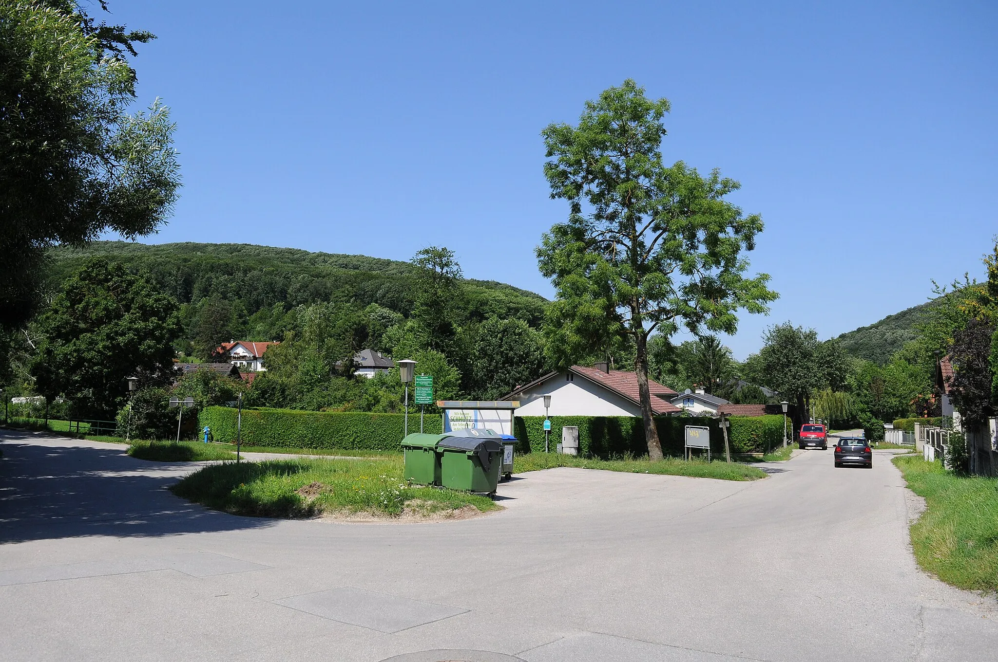 Photo showing: Buswendestelle bei der Hst. Purkersdorf Baunzen
