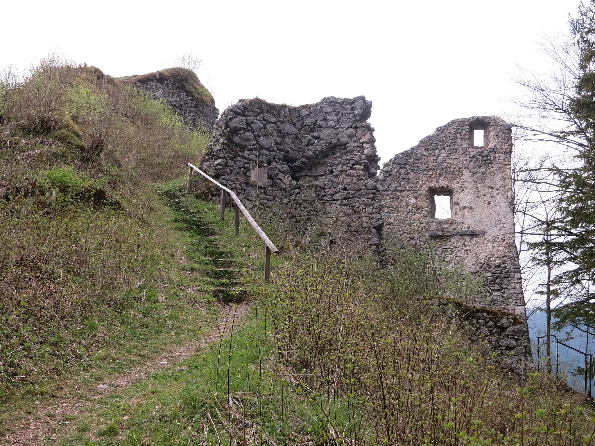 Photo showing: Ansicht der Ruine Hohenberg vom Haupteinang aus (2012)