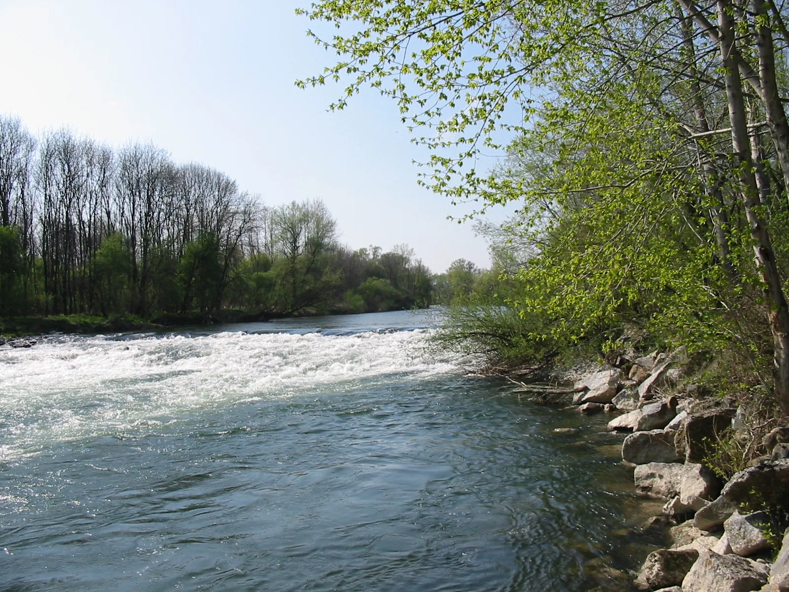 Photo showing: Low Weir in the Ybbs near Amstetten, Greimpersdorf