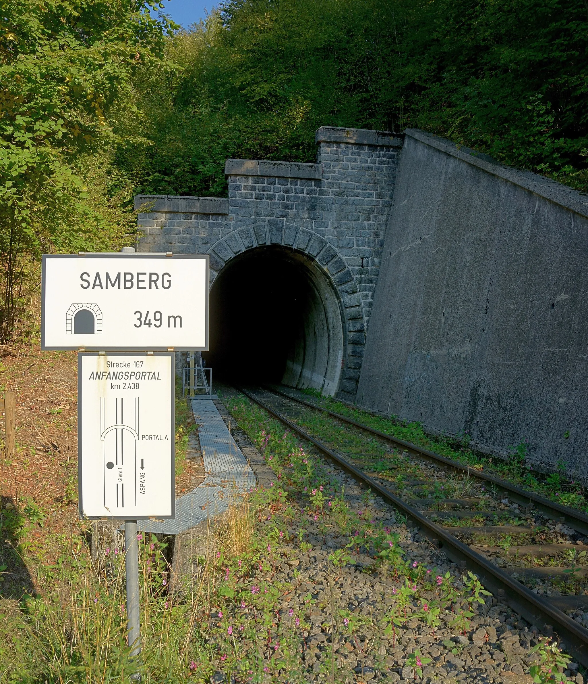 Photo showing: West portal of Samberg tunnel, part of Wechselbahn, Lower Austria