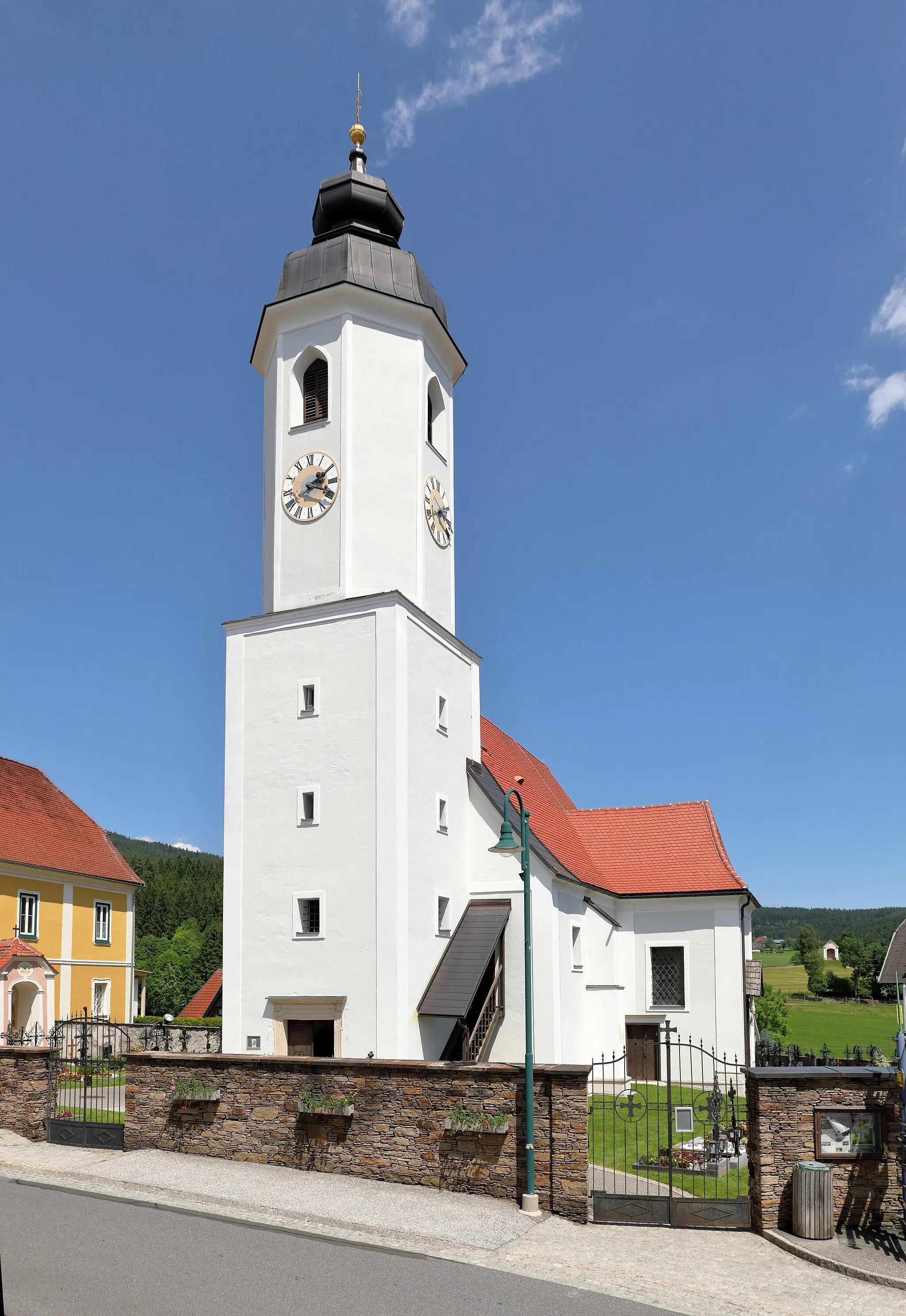 Photo showing: Church in Miesenbach bei Birkfeld, Austria.