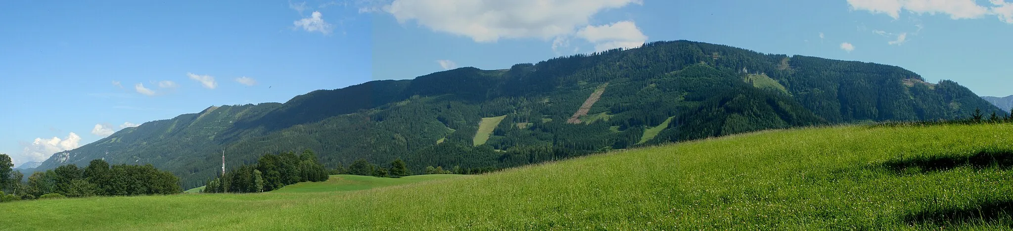 Photo showing: View from Northwest (Grenzberger Kogel) to the Königsberg in the Ybbstaler Alpen, Lower Austria