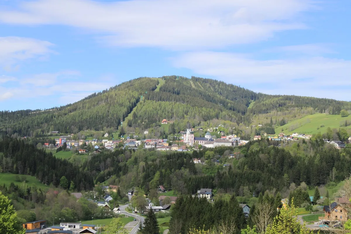 Photo showing: Mariazell vom JUFA-Hotel Sigmundsberg aus fotografiert