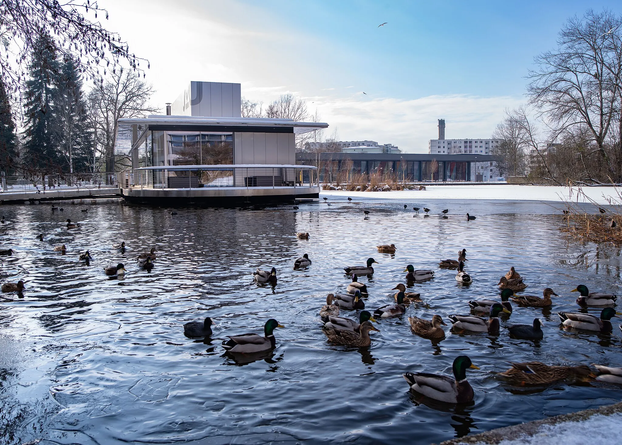 Photo showing: JKU Campus im Winter