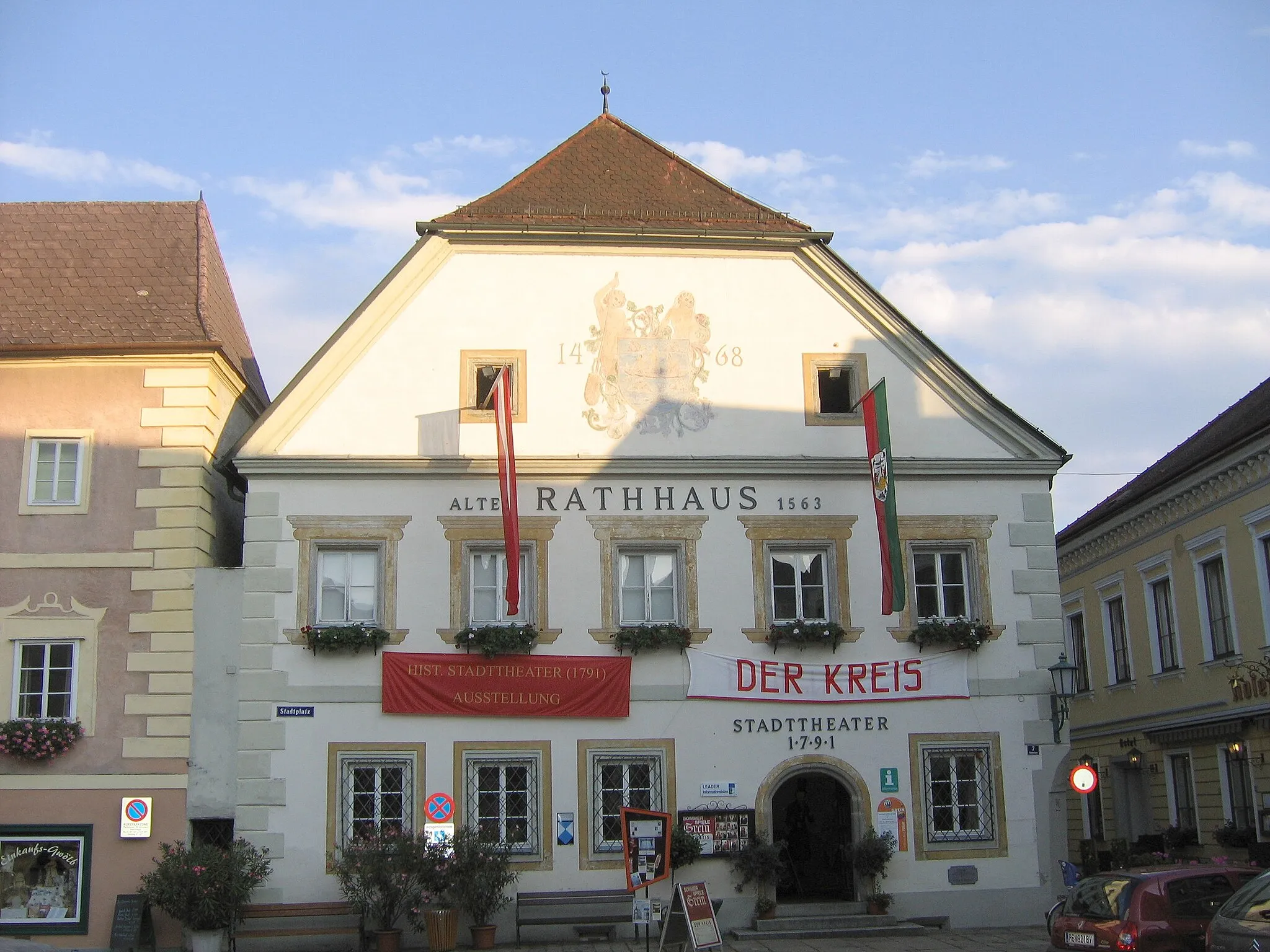 Photo showing: Grein, Austria, town hall of 1563

This media shows the protected monument with the number 19101 in Austria. (Commons, de, Wikidata)