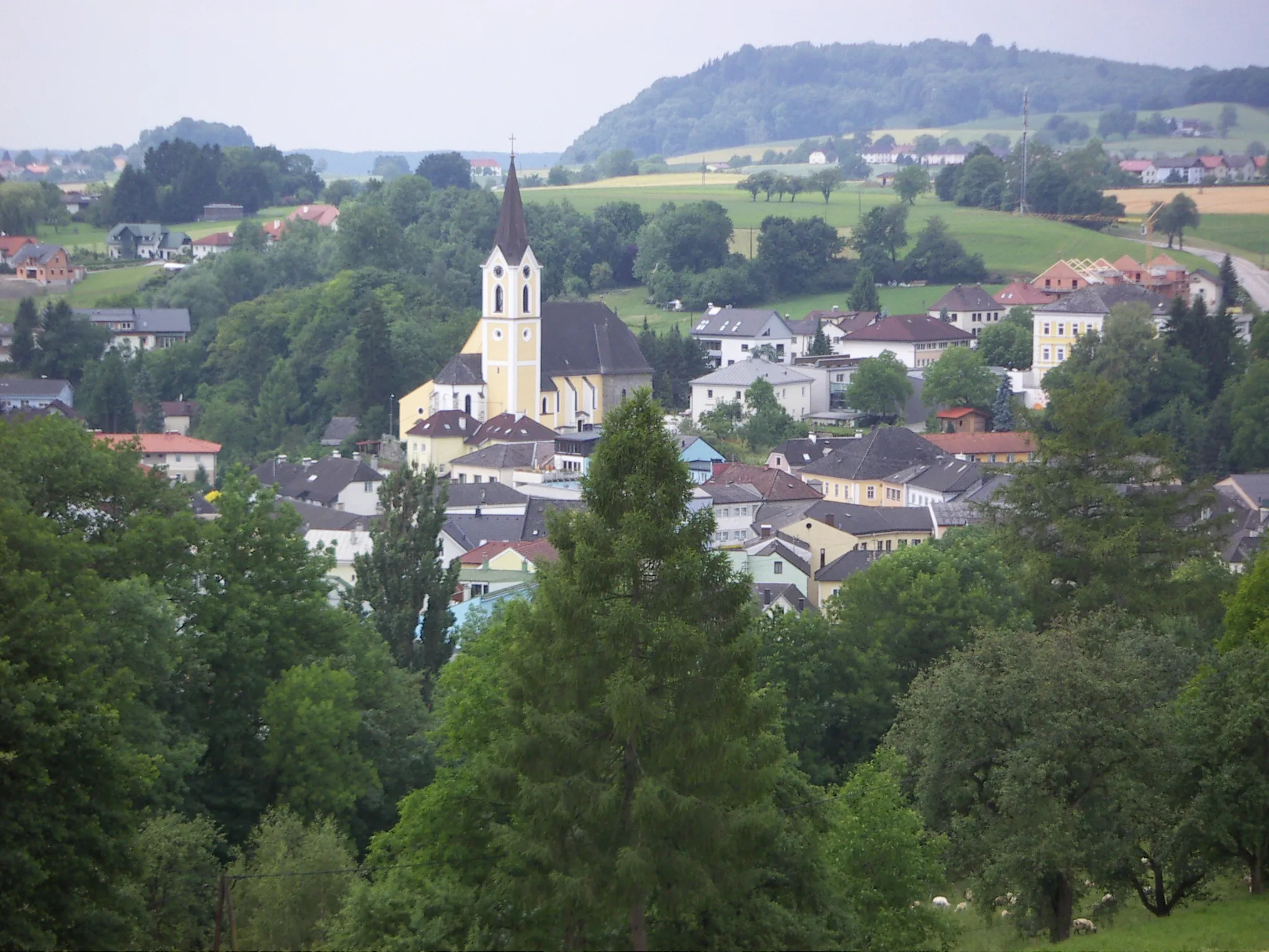 Photo showing: The town of St. Georgen an der Gusen from the East