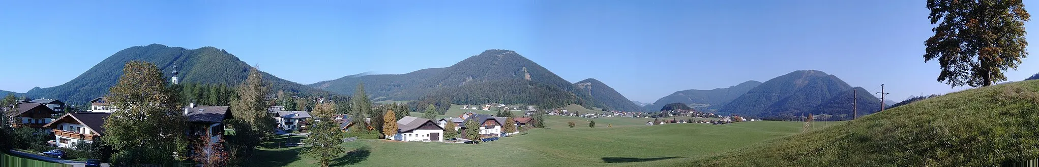 Photo showing: Panorama von Faistenau in Faistenau.