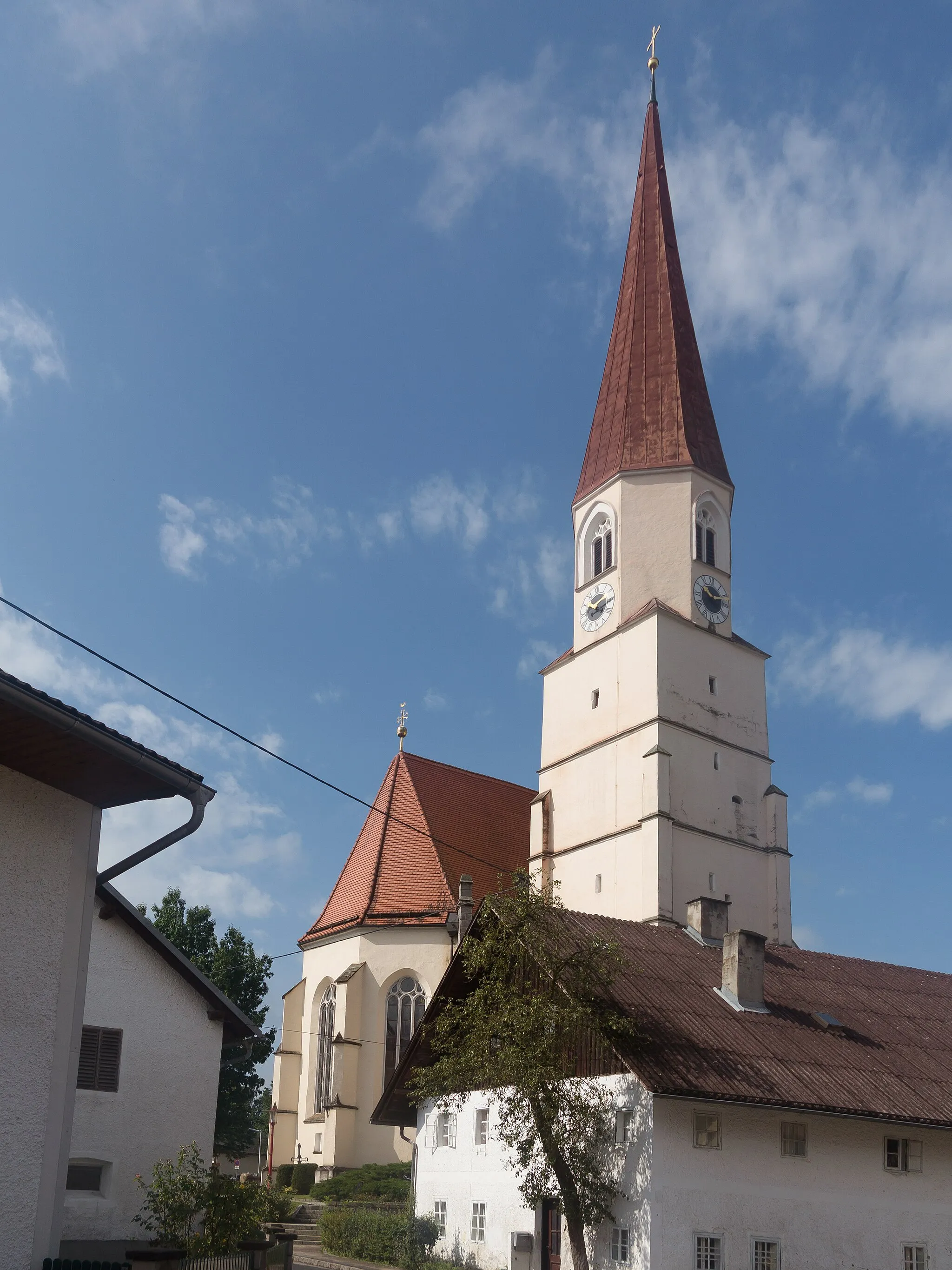 Photo showing: Sankt Florian am Inn, church: die Katholische Pfarrkirche heilige Florian