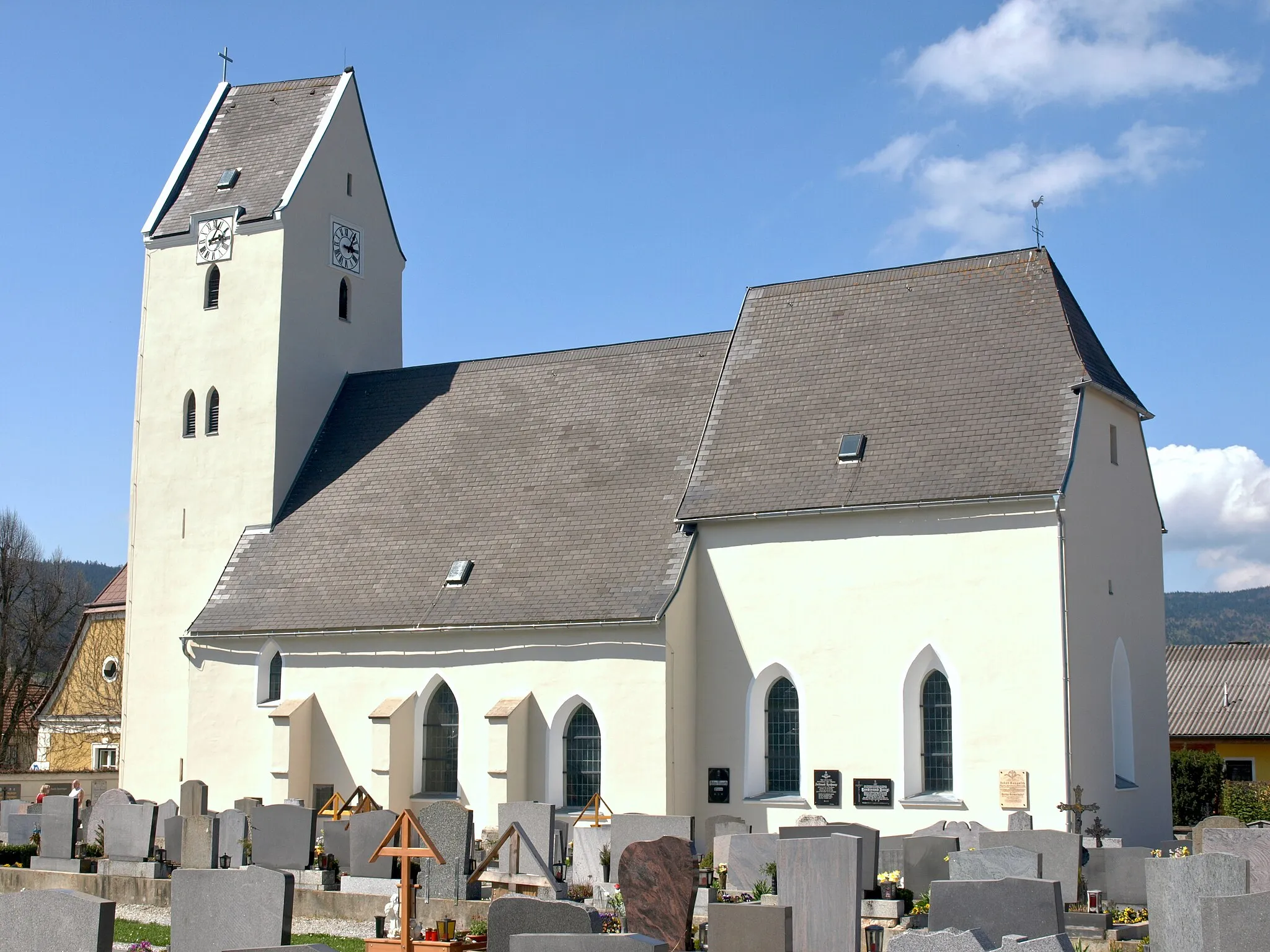 Photo showing: Kath. Pfarrkirche hl. Nikolaus und Friedhof