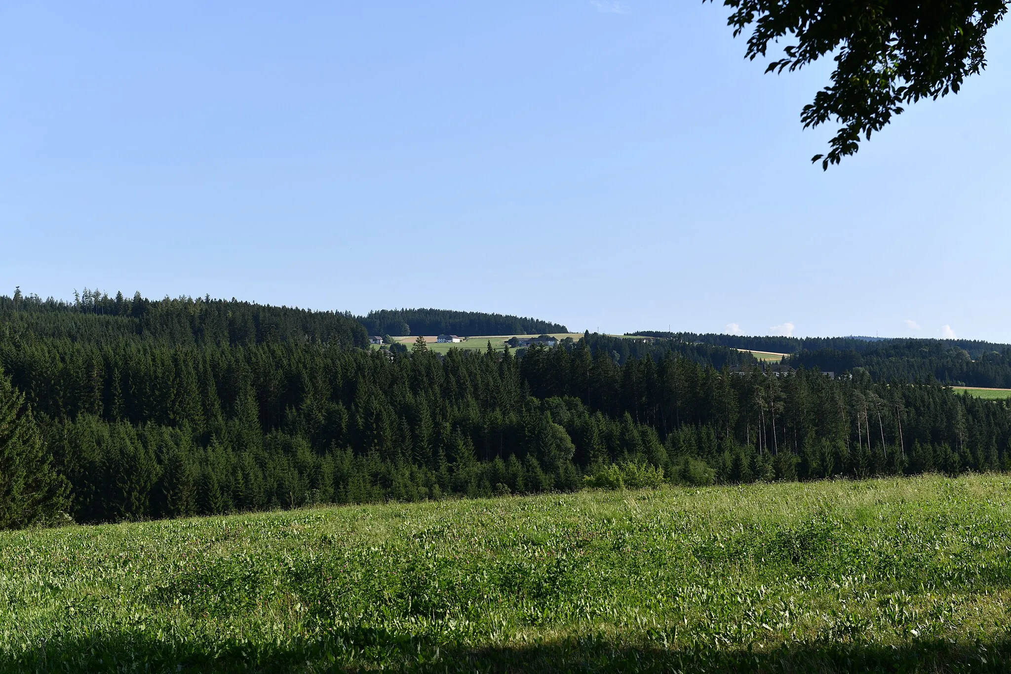 Photo showing: Bad Leonfelden, 21. Juli 2023: Blick von Elmegg nach Glashütten