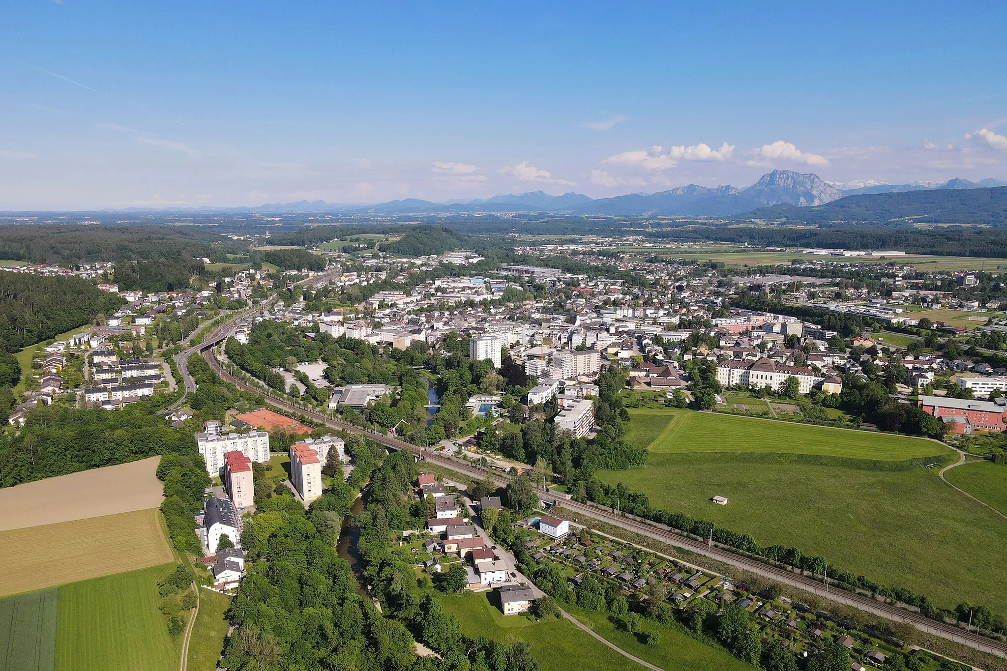 Photo showing: Aerial view of Vöcklabruck