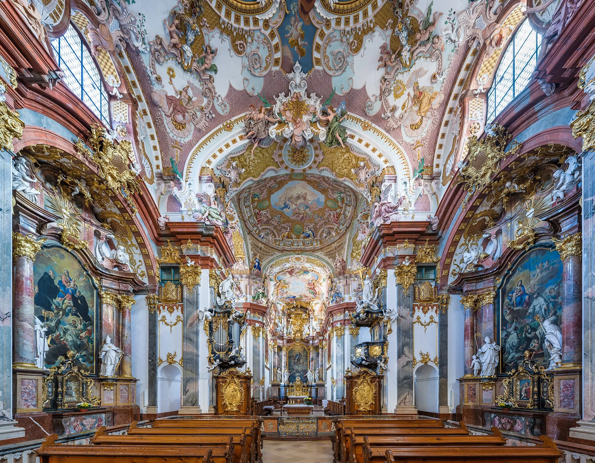 Photo showing: Interior of Wilhering Abbey Church, Upper Austria