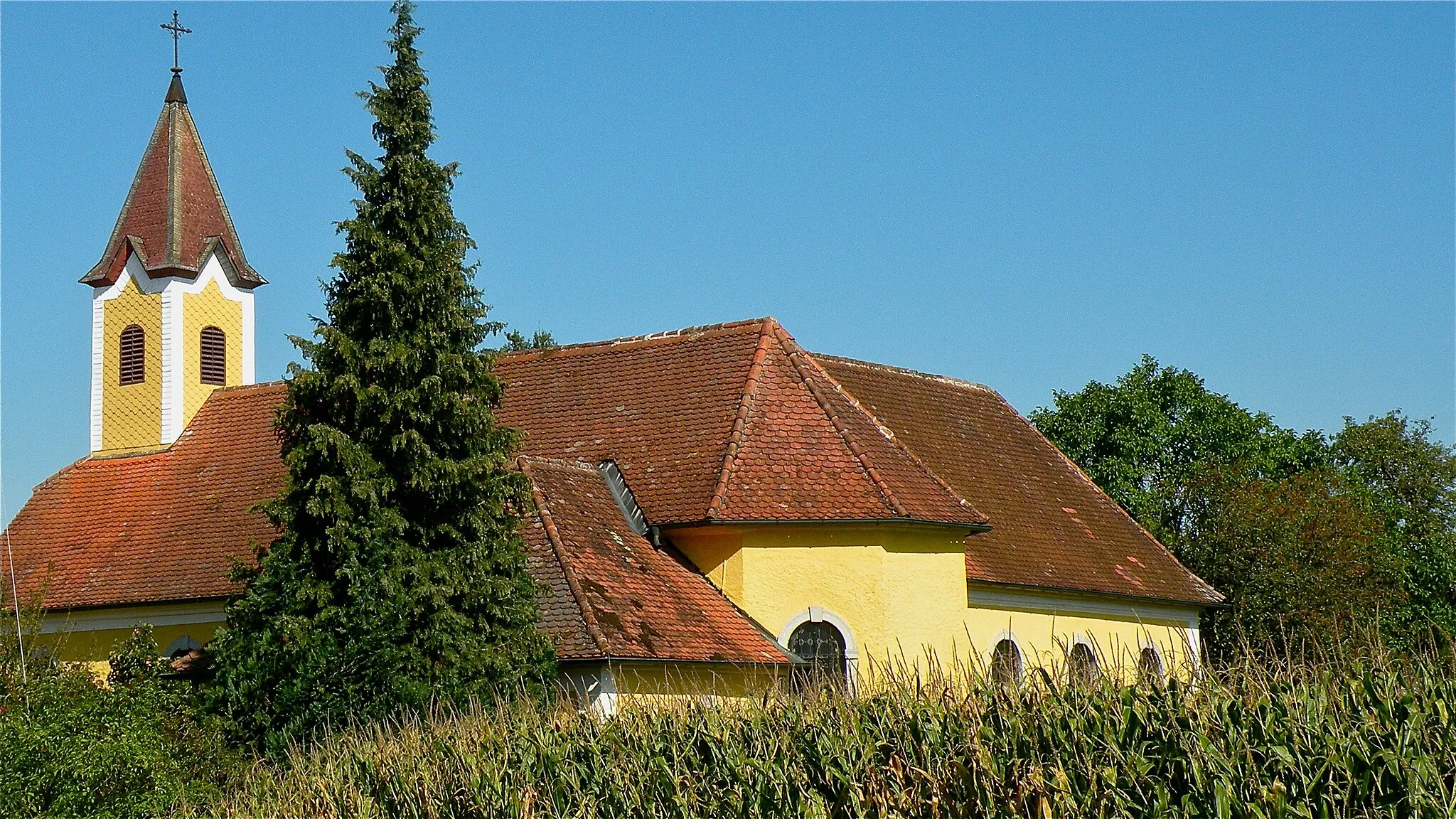 Photo showing: Wallfahrtskirche Maria Laab in der Katastralgemeinde Naarn in der Marktgemeinde Naarn im Machlande im Bezirk Perg in Oberösterreich.