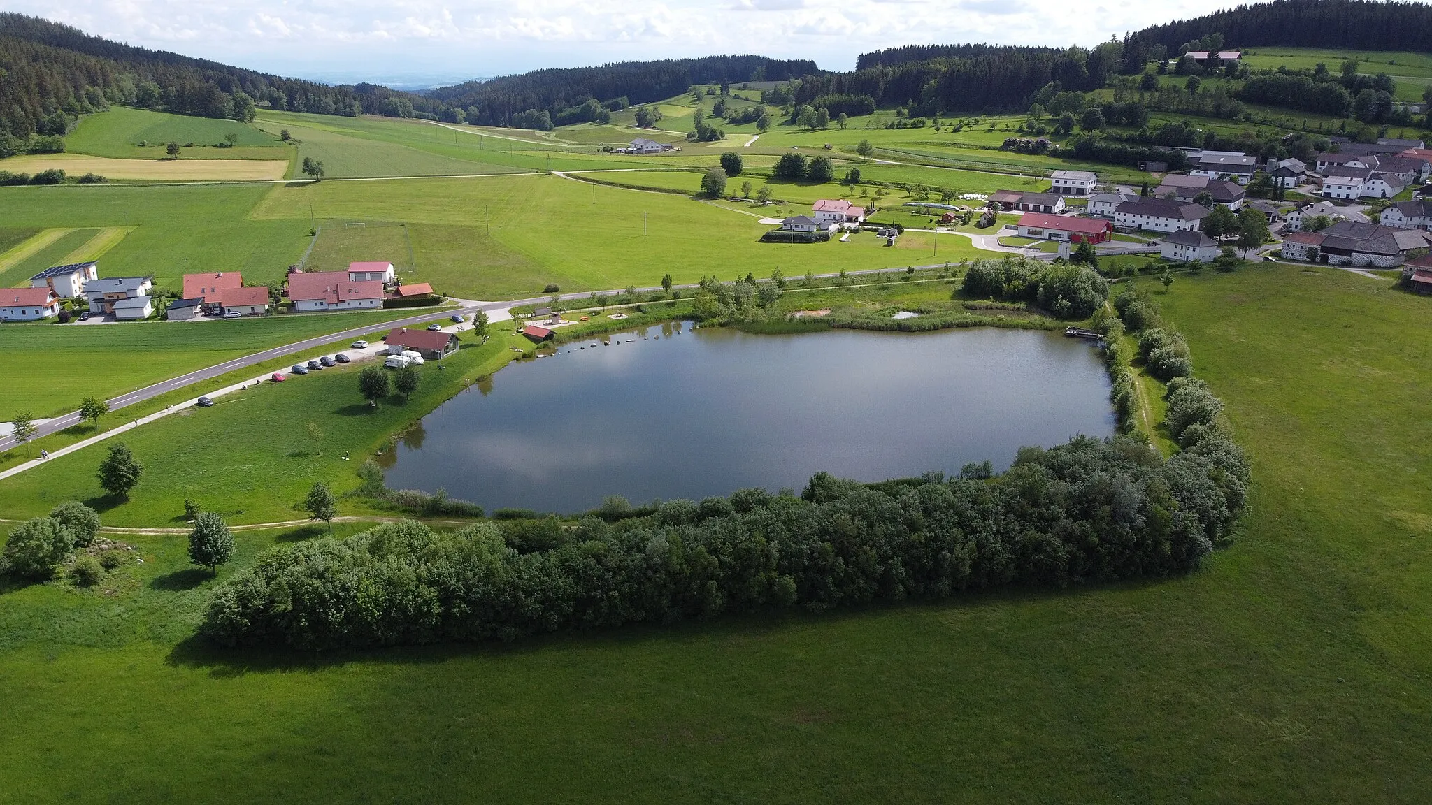 Photo showing: Der Landschaftsteich von Ottenschlag im Mühlkreis vom Norden aus gesehen