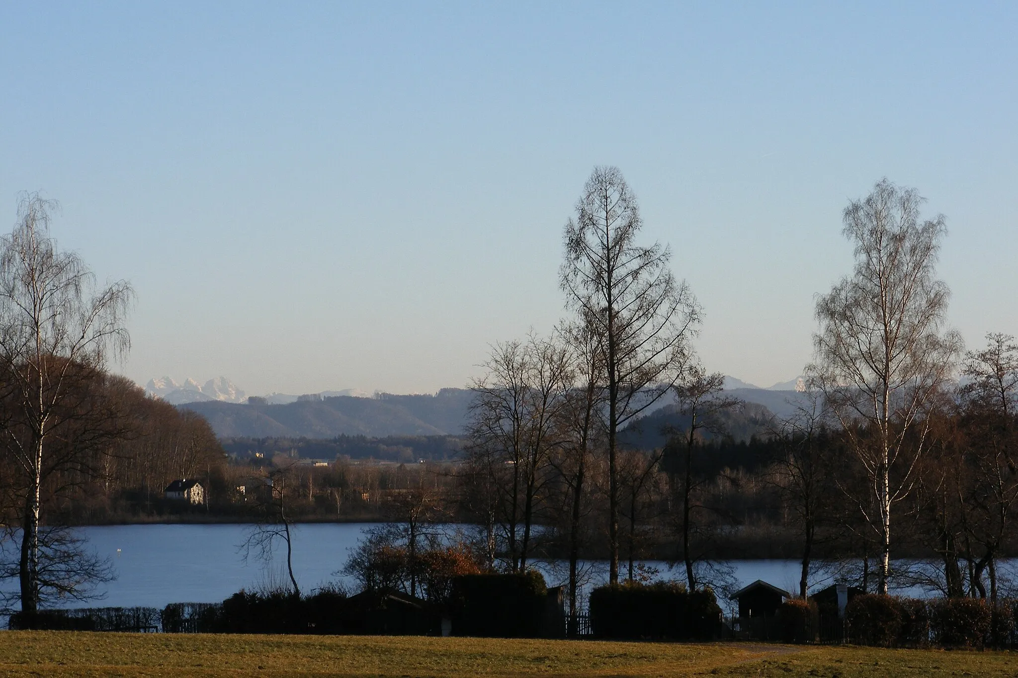 Photo showing: Lake Herating, also called Lake Ibm, municipality of Eggelsberg, state of Upper Austria, Austria.