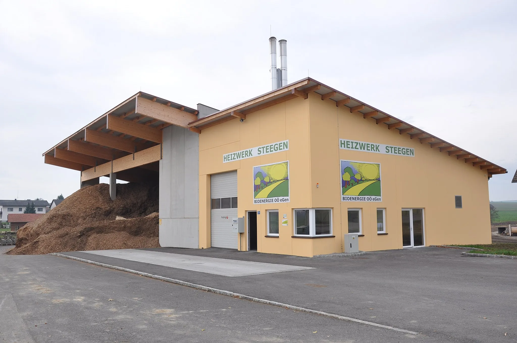 Photo showing: Biomasse-Heizwerk in Steegen/OÖ
