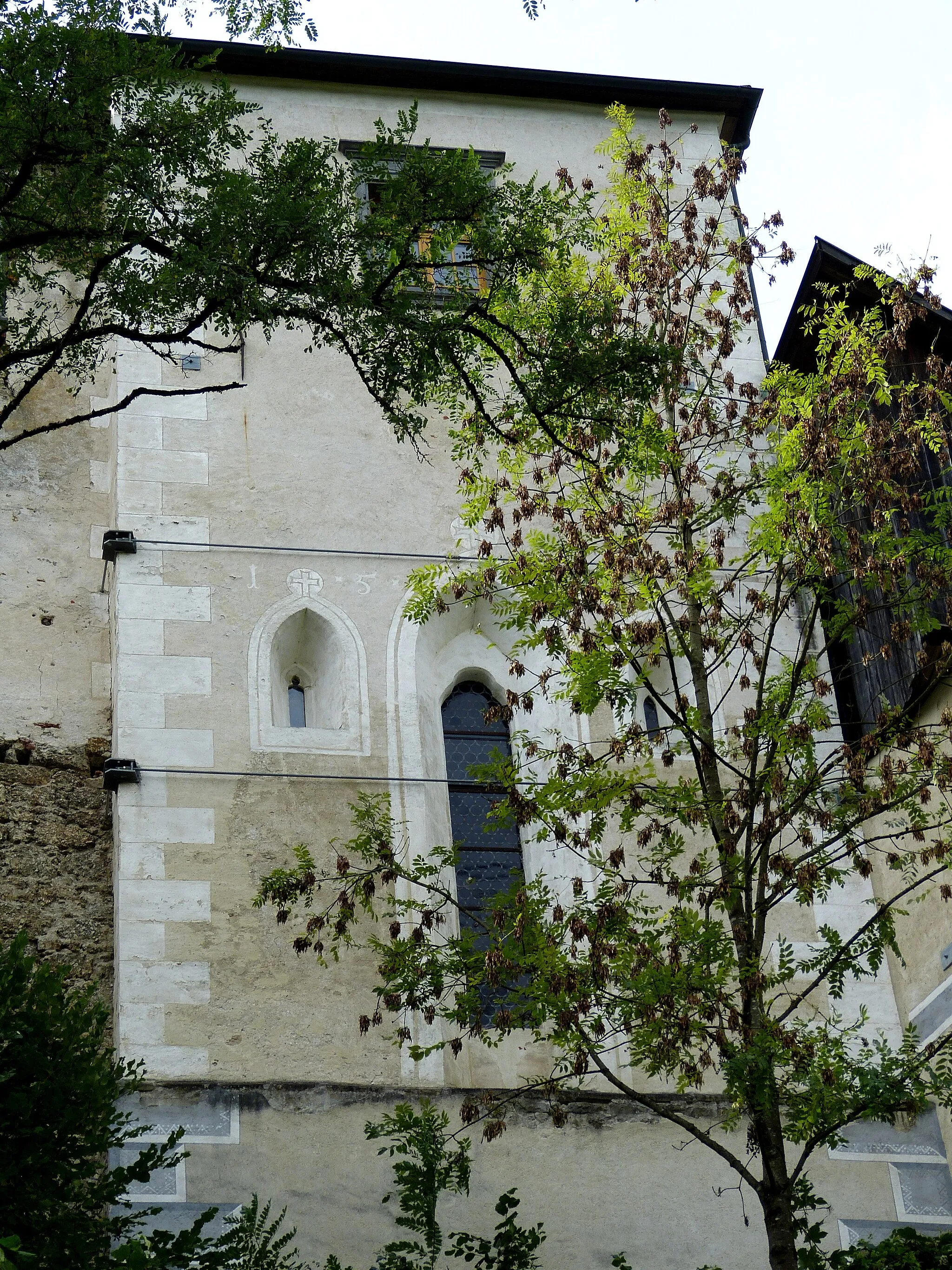 Photo showing: Reichenstein castle ( Upper Austria ). North front of the castle chapel.