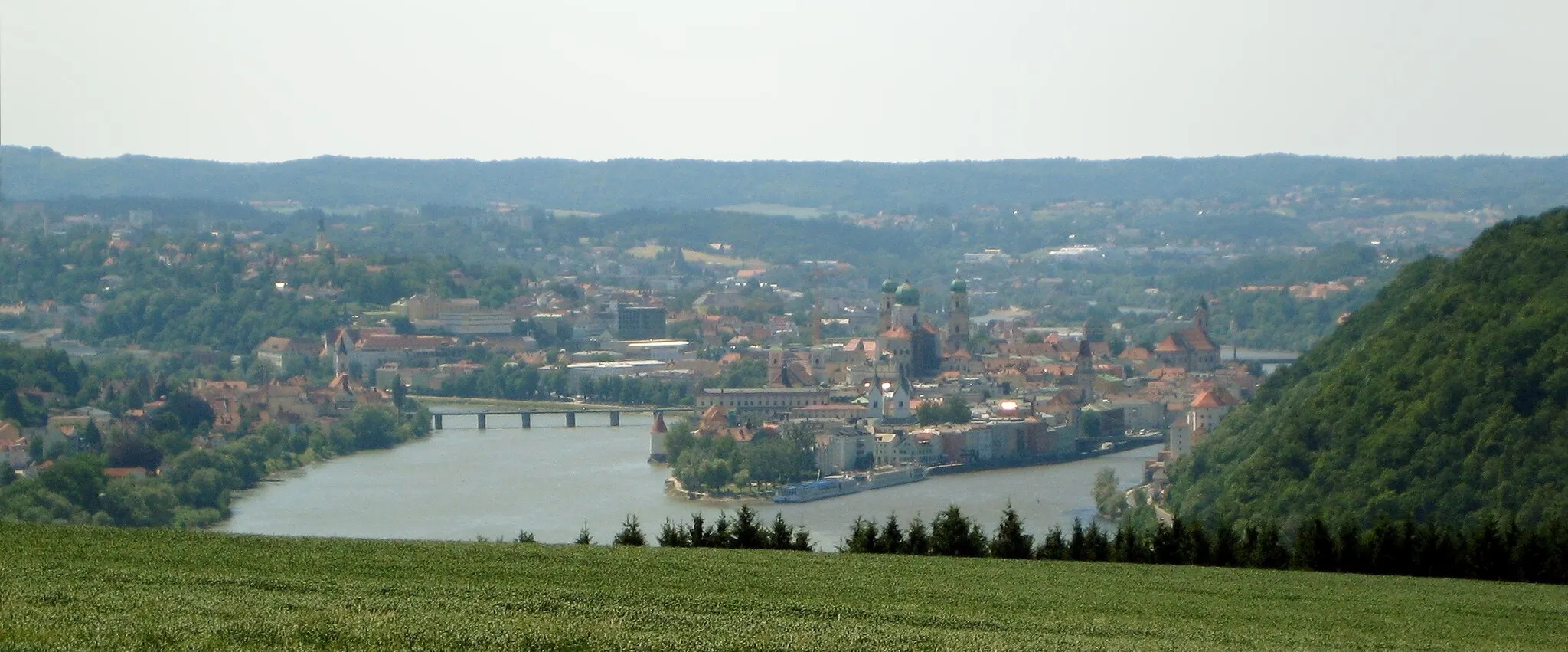 Photo showing: Passau, seen from Freinberg
