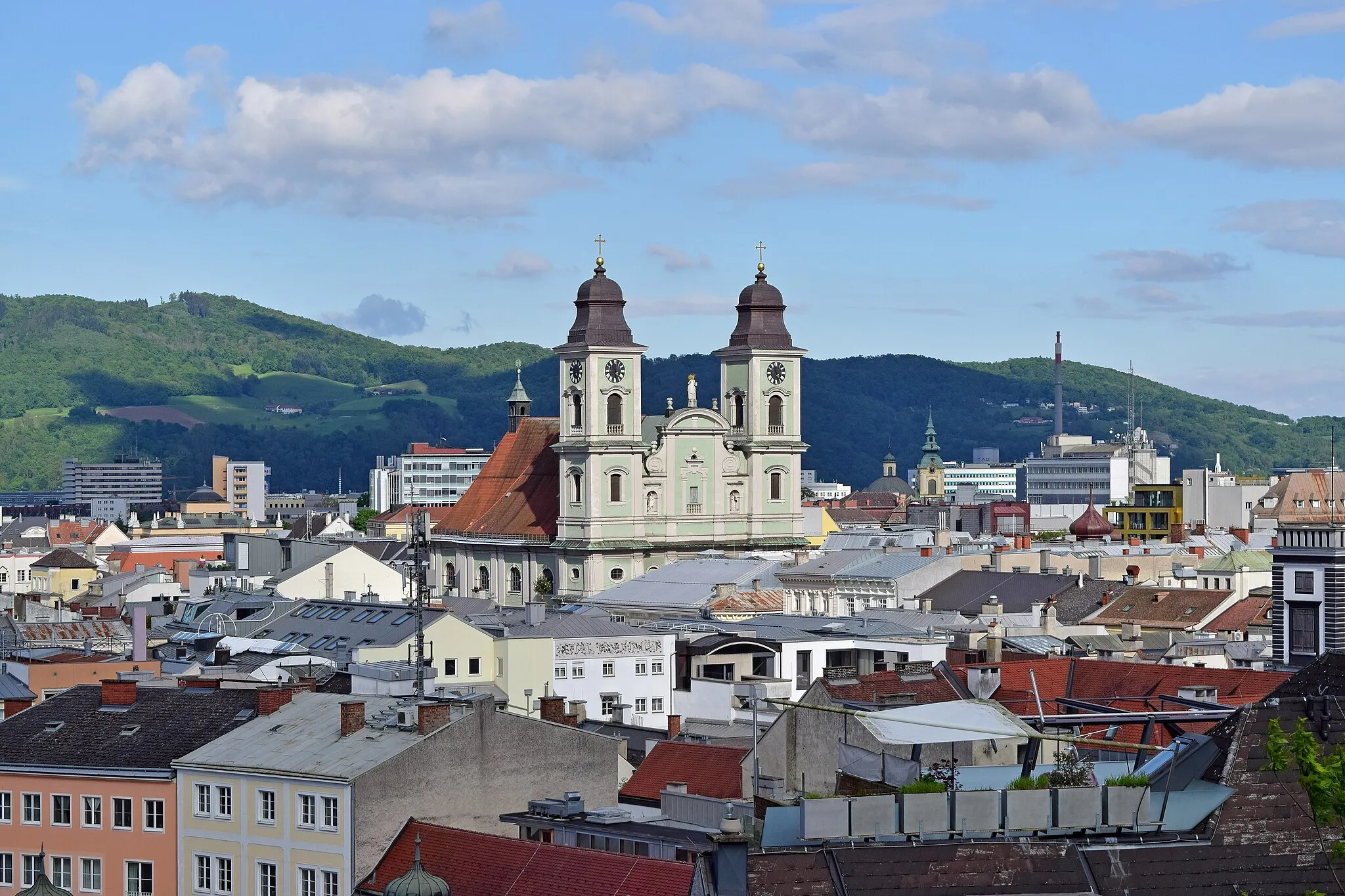 Photo showing: Blick vom Linzer Schloss zum Alten Dom