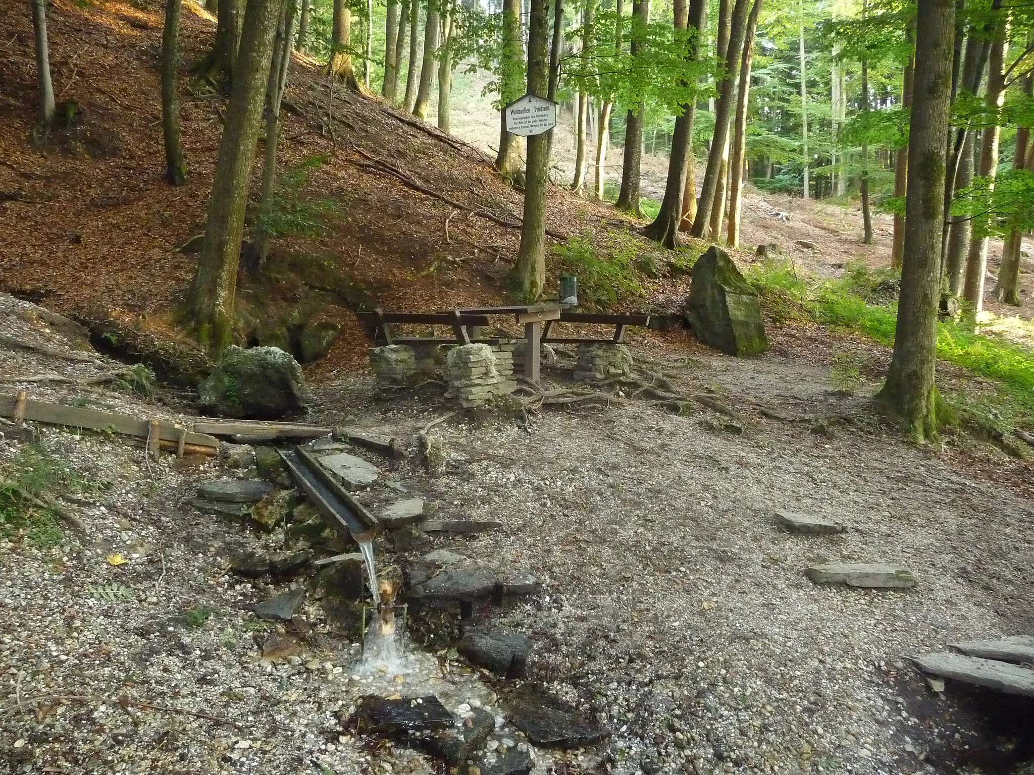 Photo showing: "Symbrunn"-area, where the river Pram has its source (in the Haag am Hauruck municipality, Upper Austria)