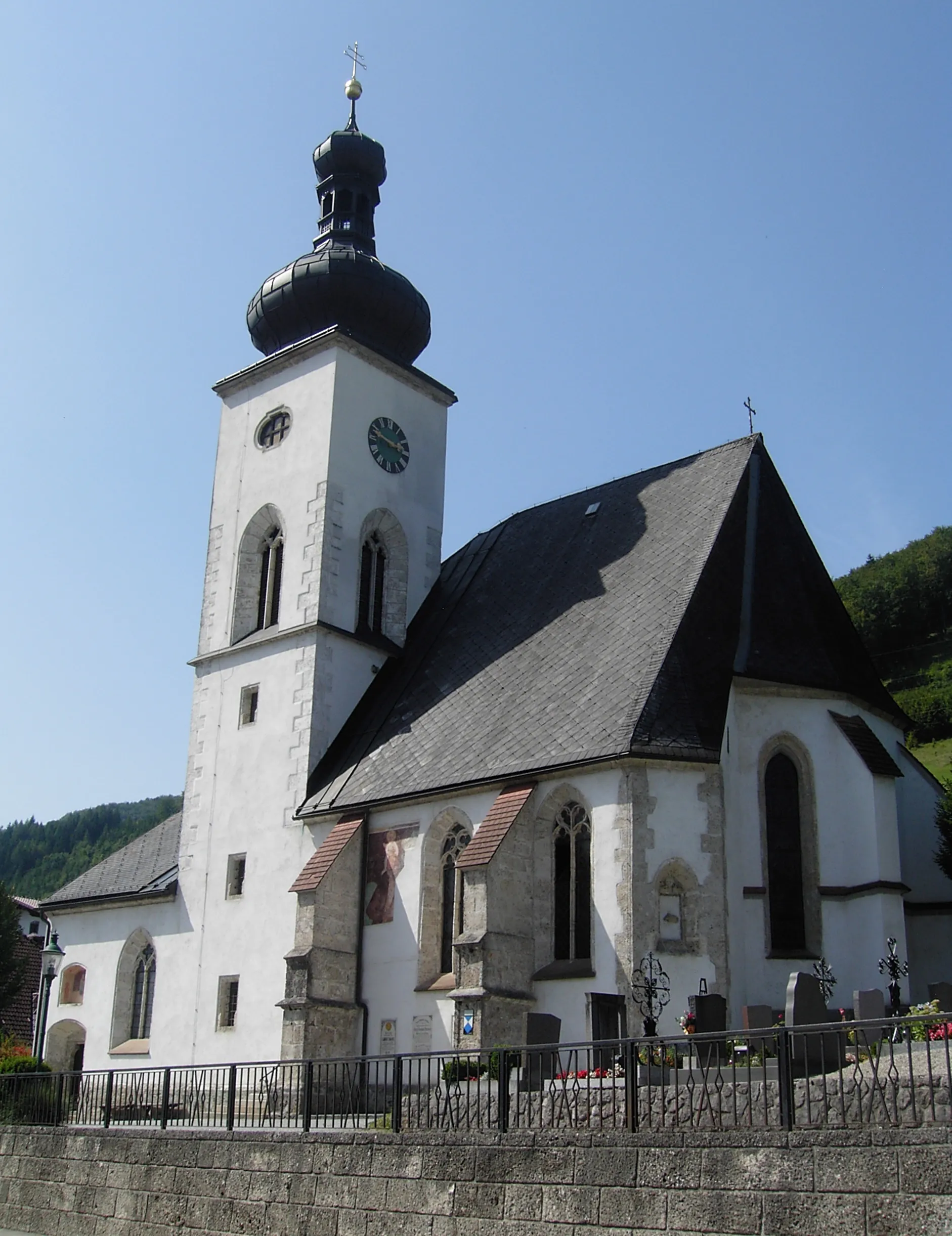 Photo showing: Gaflenz Pfarrkirche Markt, Ansicht von Süden