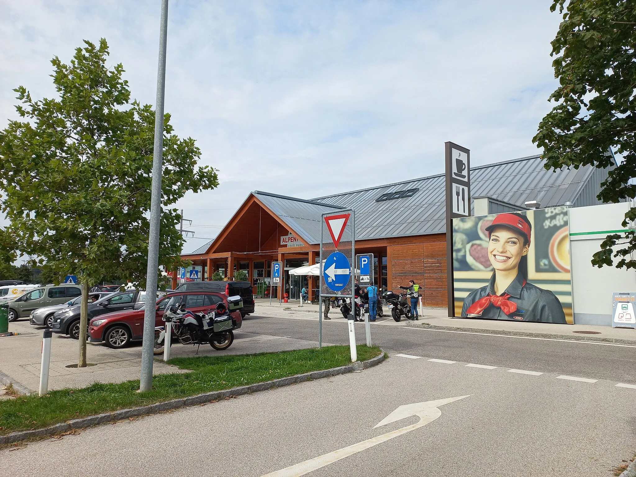 Photo showing: Rest area (station) "Alpenplaza Lindach" in the municipality Laakirchen in Upper Austria near the Highway A1.