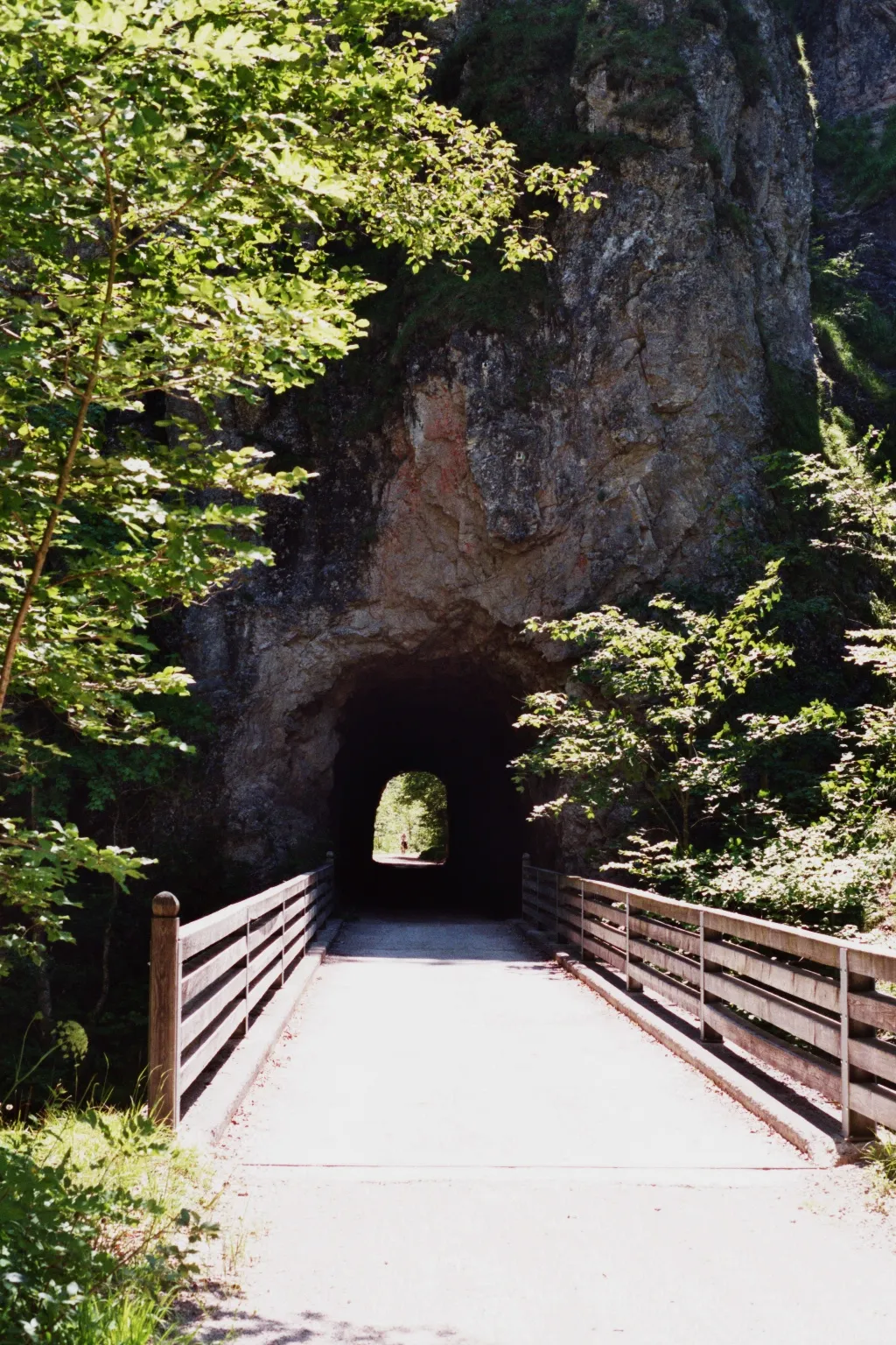 Photo showing: Street on the earlier Waldbahn Reichraming