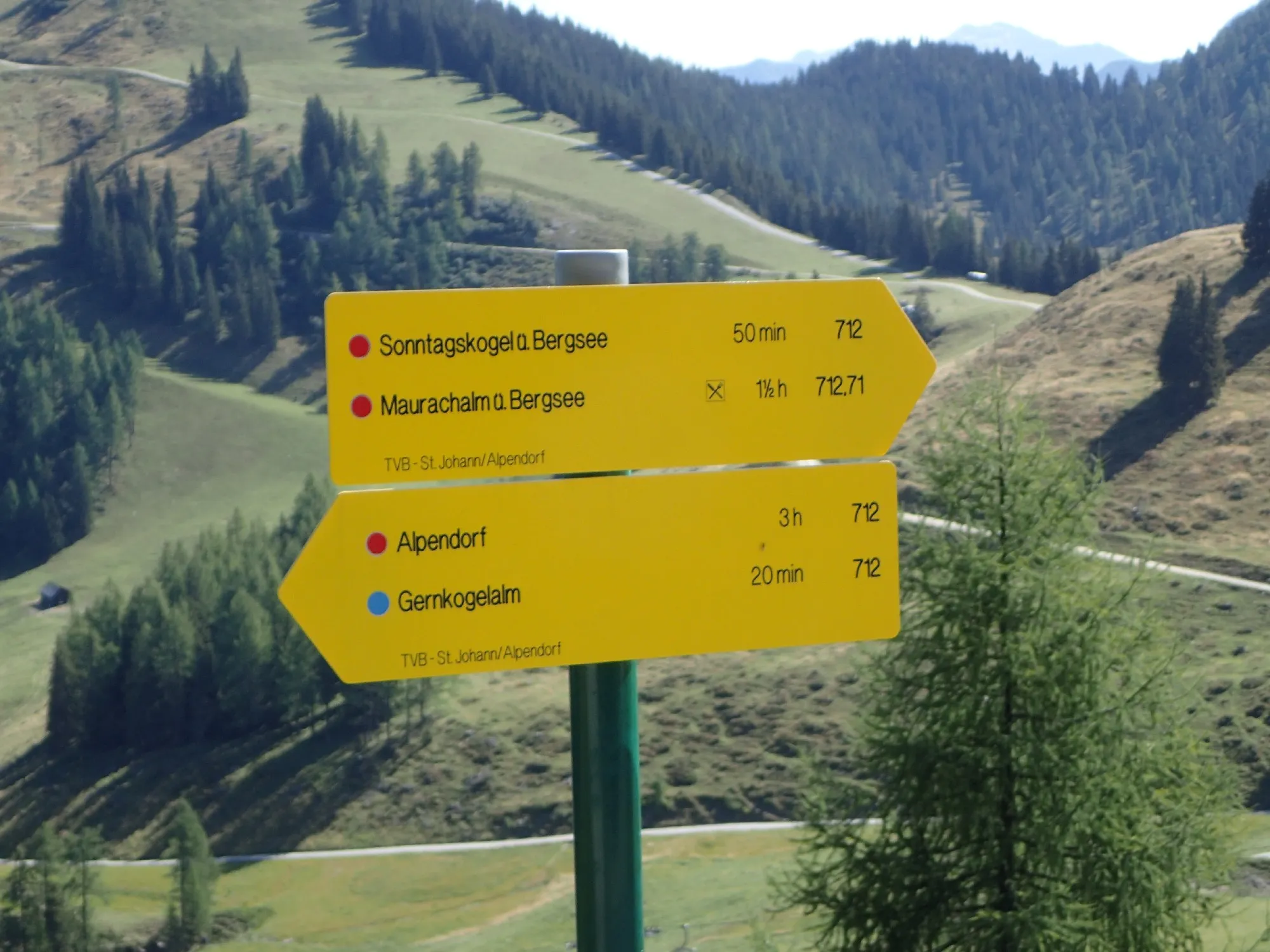 Photo showing: Wanderwegweiser St. Johann im Pongau