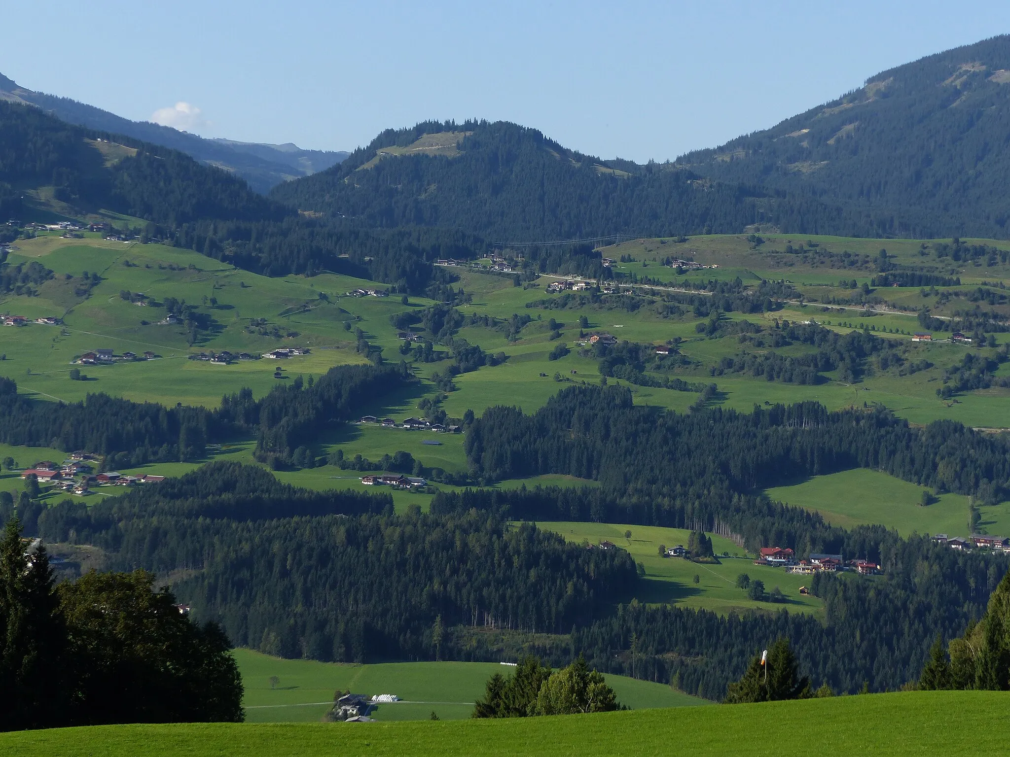 Photo showing: Pass Thurn von Süden (Aufnahmepunkt: Hollersbach Schattberg)