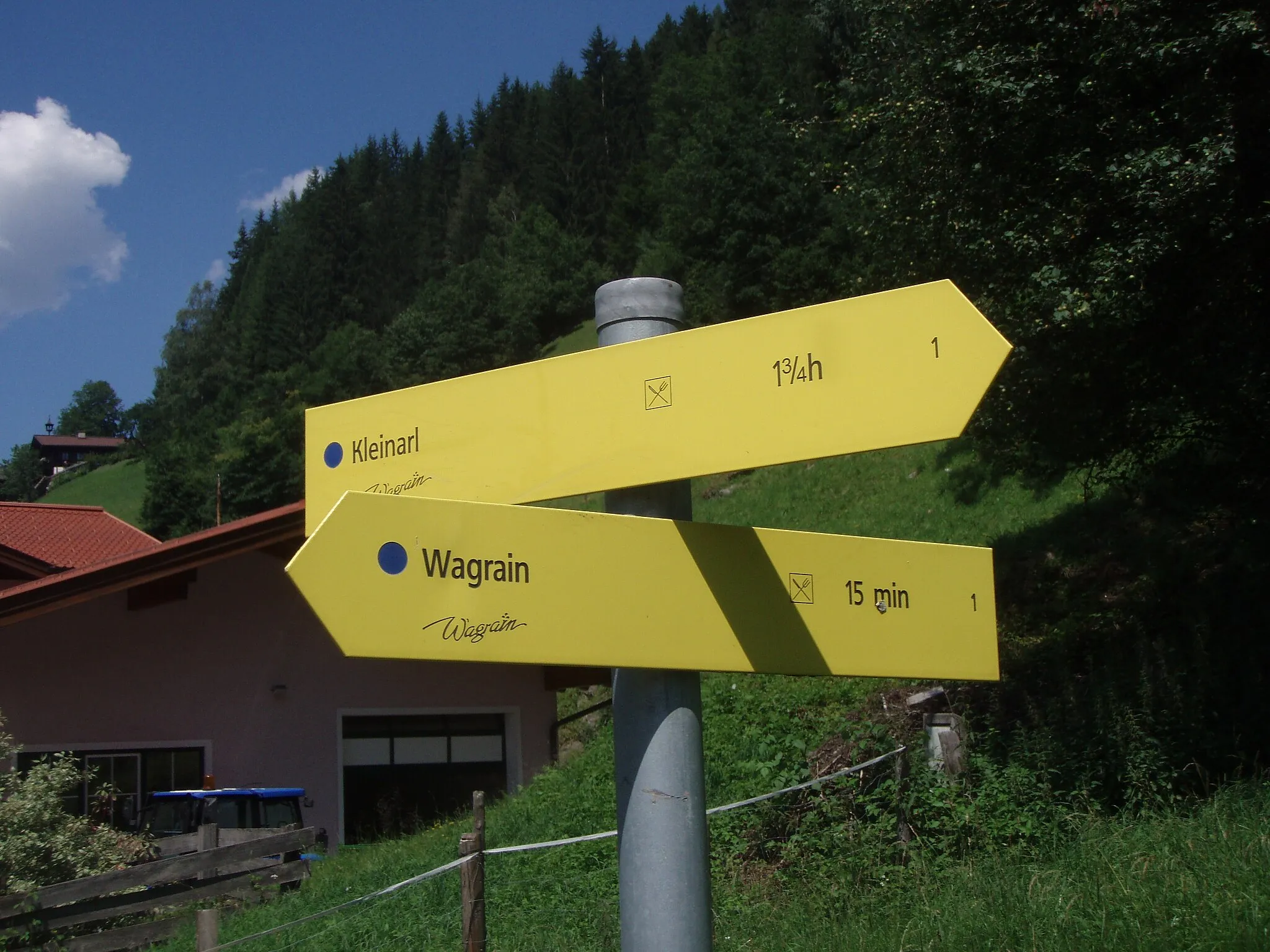 Photo showing: Wanderwegweiser Wagrain