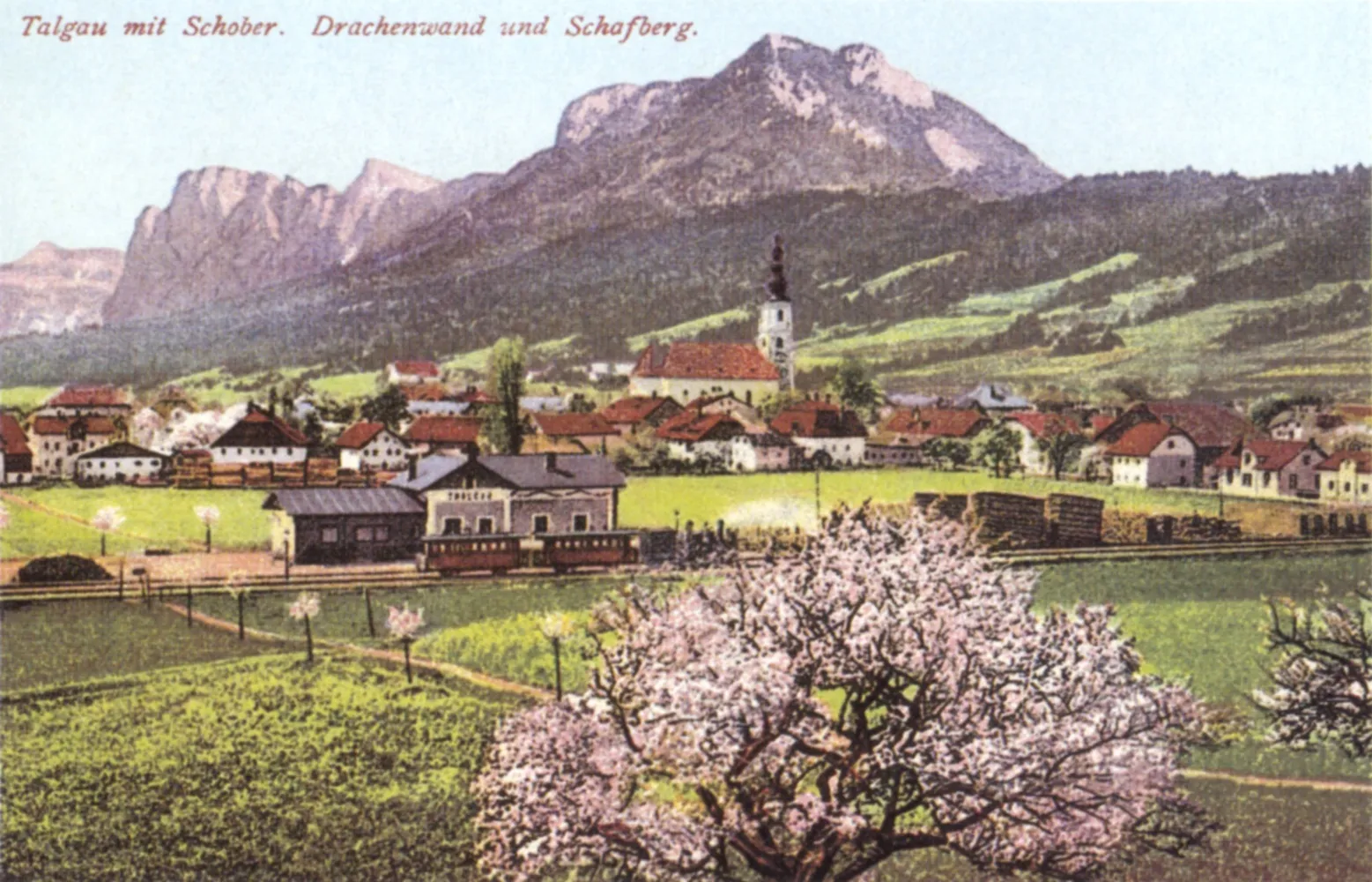 Photo showing: Thalgau in Salzburg with Salzkammergut-Lokalbahn narrow gauge railway station