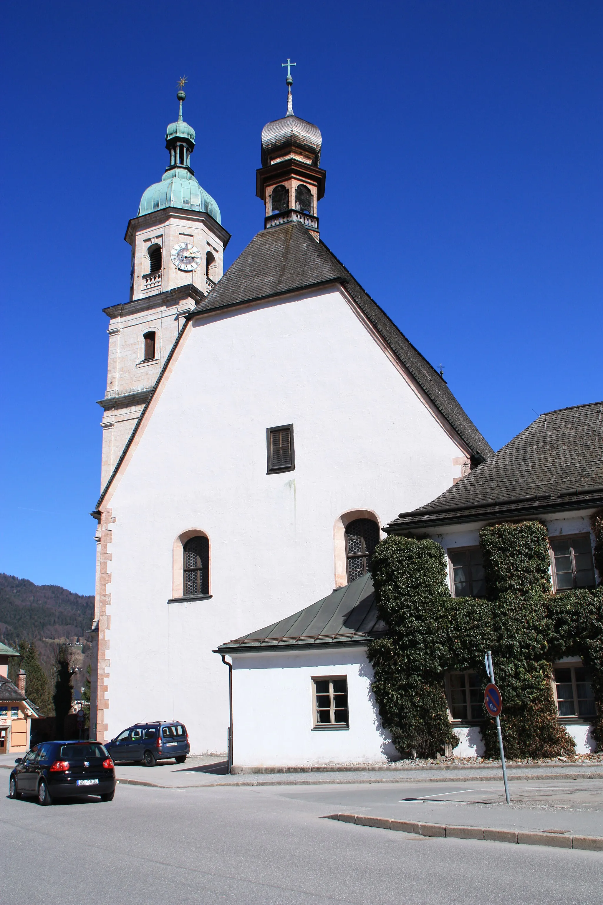 Photo showing: Die Kirche des Franziskanerklosters Berchtesgaden