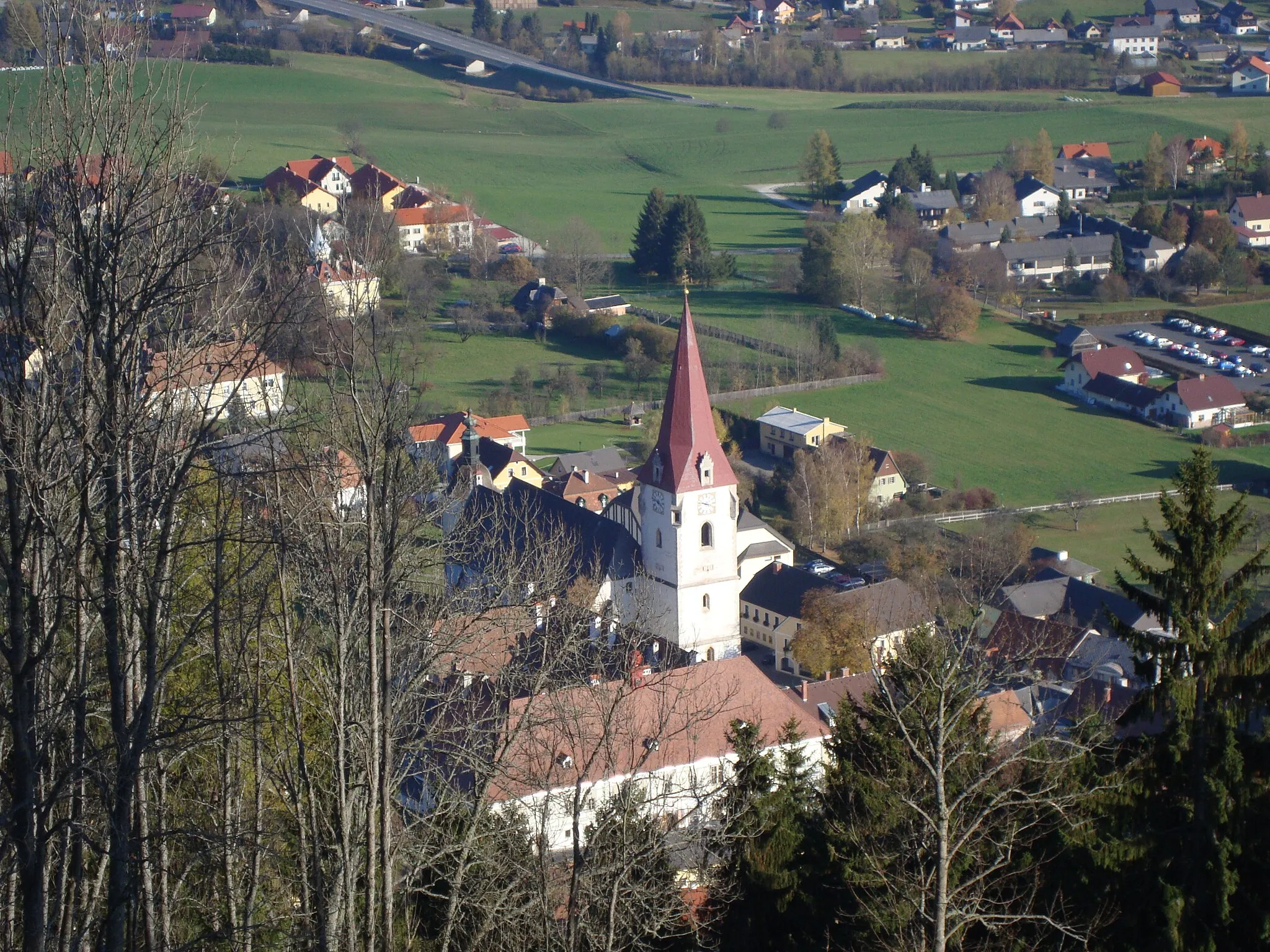 Photo showing: Center of Aflenz Kurort a village in Styria, Austria