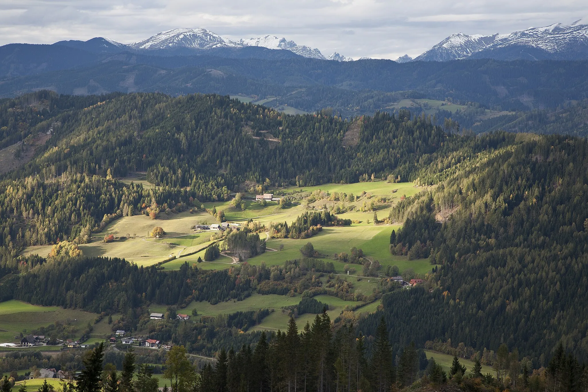 Photo showing: Blick auf die Ortschaft Paig, Gemeinde Pöls-Oberkurzheim